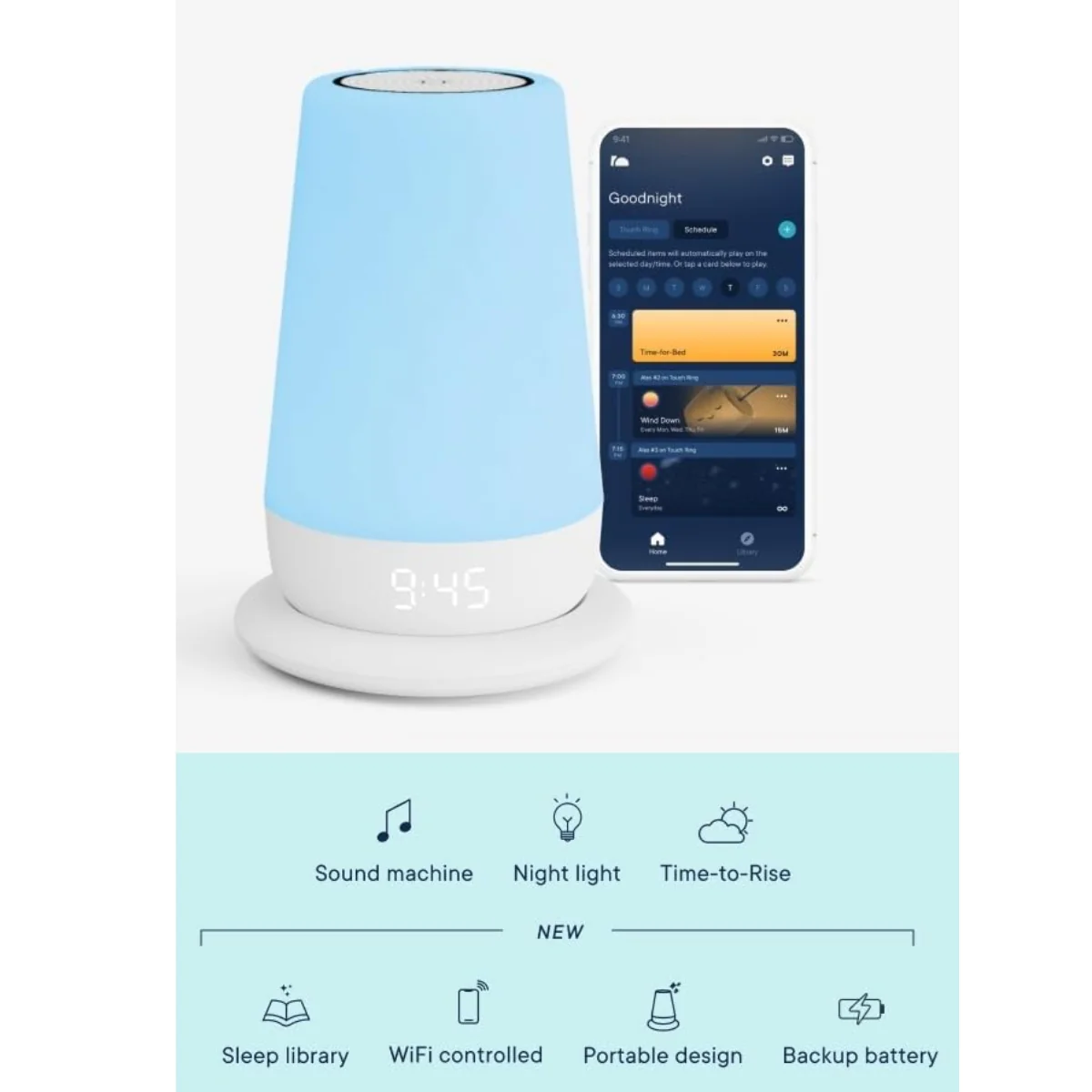 Hatch Rest+ 2nd Gen Night Light / Sound Machine with Battery - Image 4