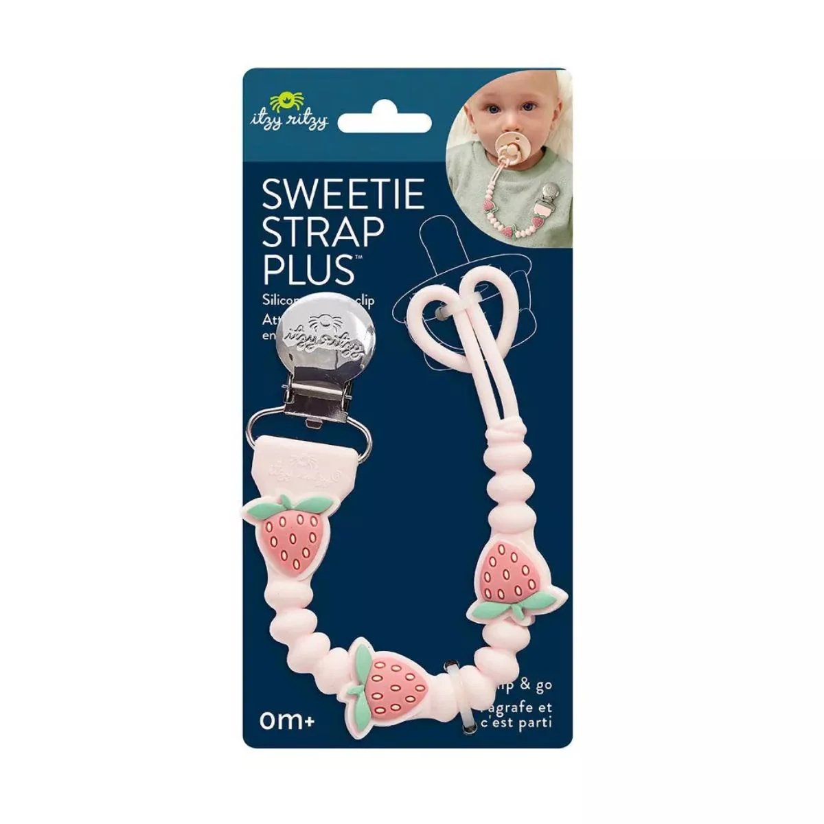 Itzy Ritzy Beaded Pacifier Clip - Strawberry - Image 7