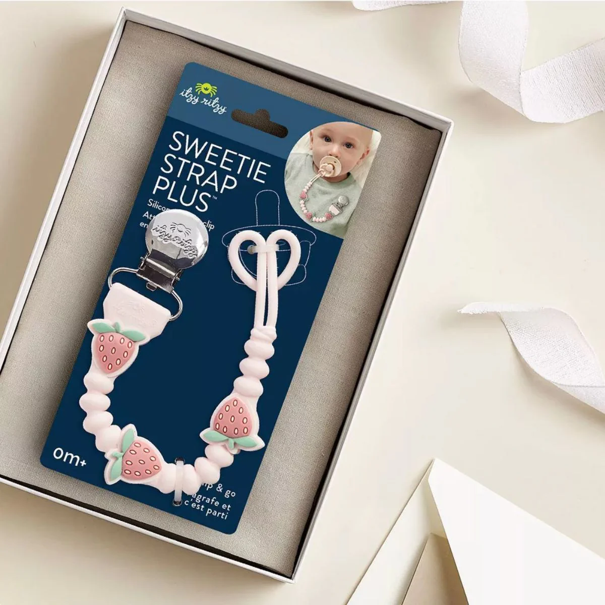 Itzy Ritzy Beaded Pacifier Clip - Strawberry - Image 8