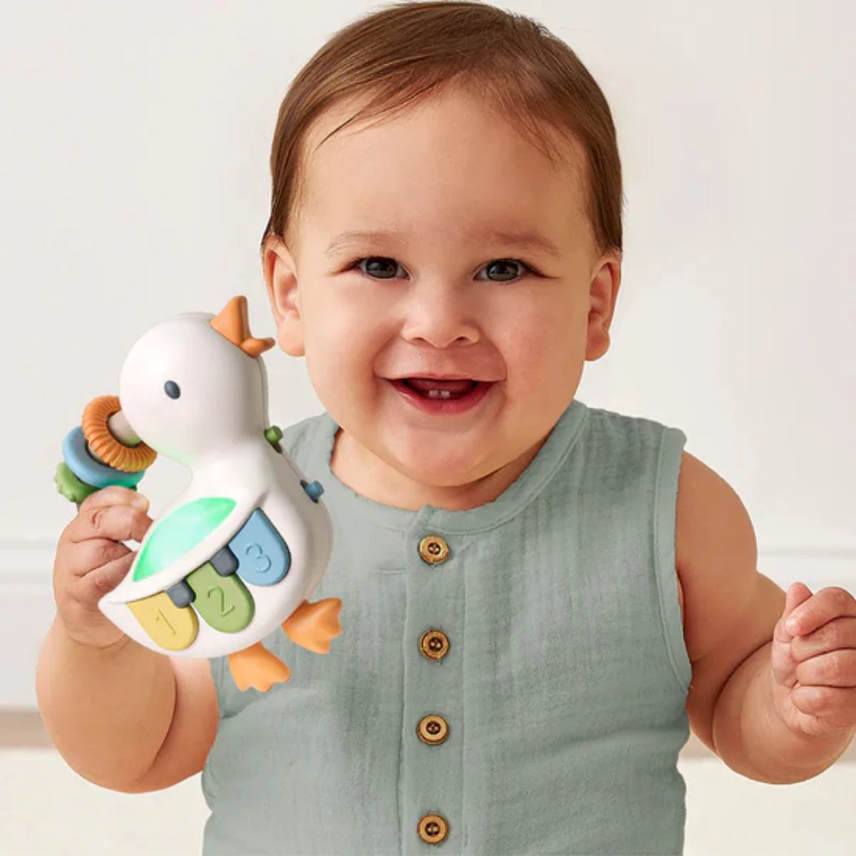 Itzy Ritzy Bitzy Tunes Light Up Interactive Piano Toy - Goose - Image 12
