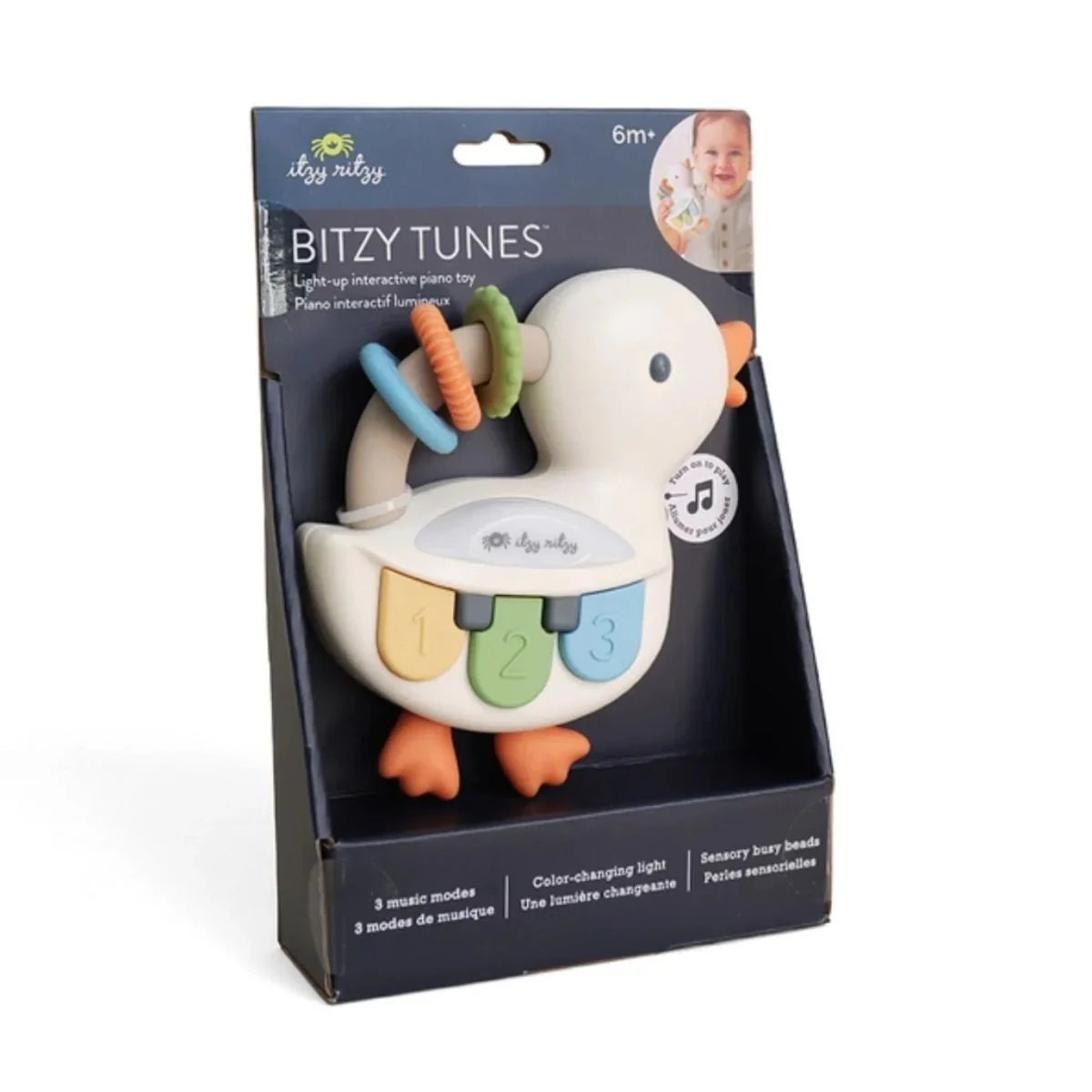 Itzy Ritzy Bitzy Tunes Light Up Interactive Piano Toy - Goose - Image 4