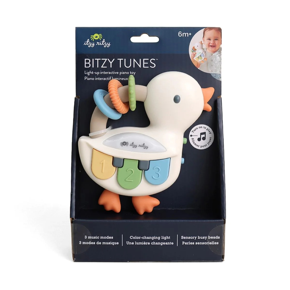 Itzy Ritzy Bitzy Tunes Light Up Interactive Piano Toy - Goose - Image 5