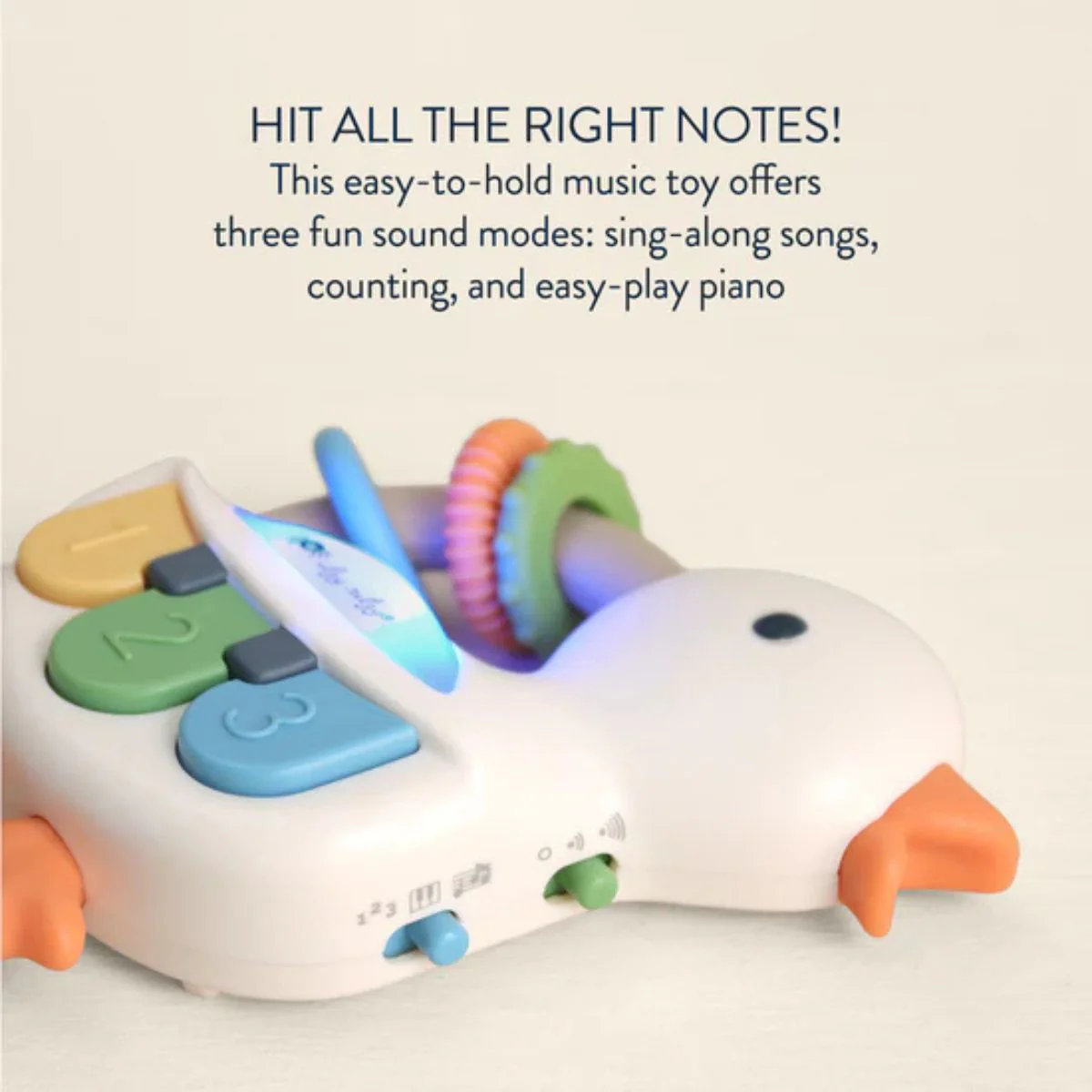 Itzy Ritzy Bitzy Tunes Light Up Interactive Piano Toy - Goose - Image 6