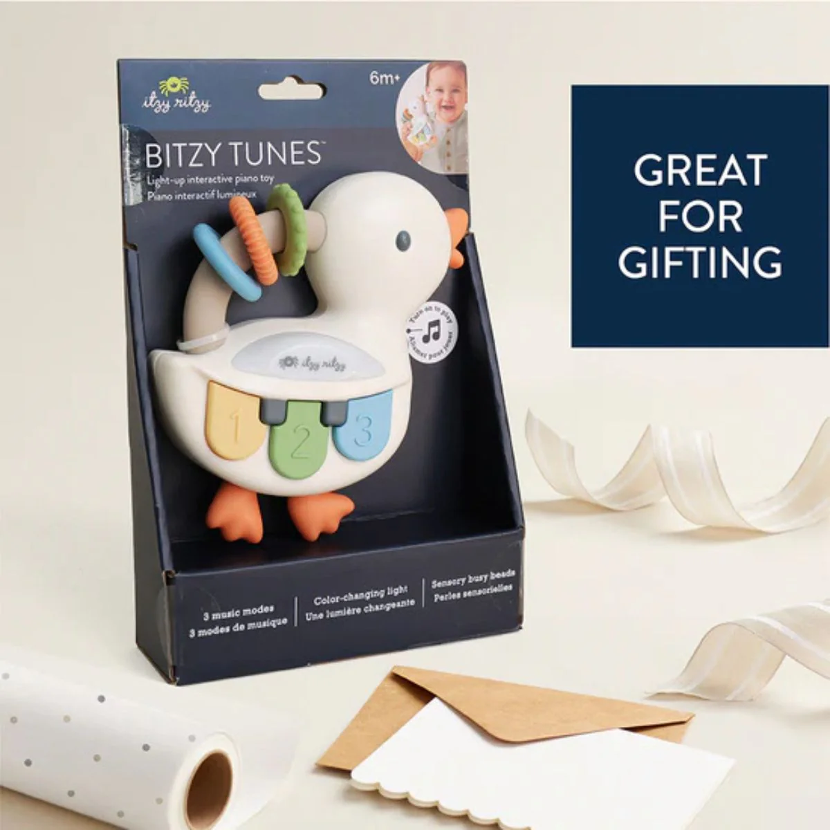 Itzy Ritzy Bitzy Tunes Light Up Interactive Piano Toy - Goose - Image 8