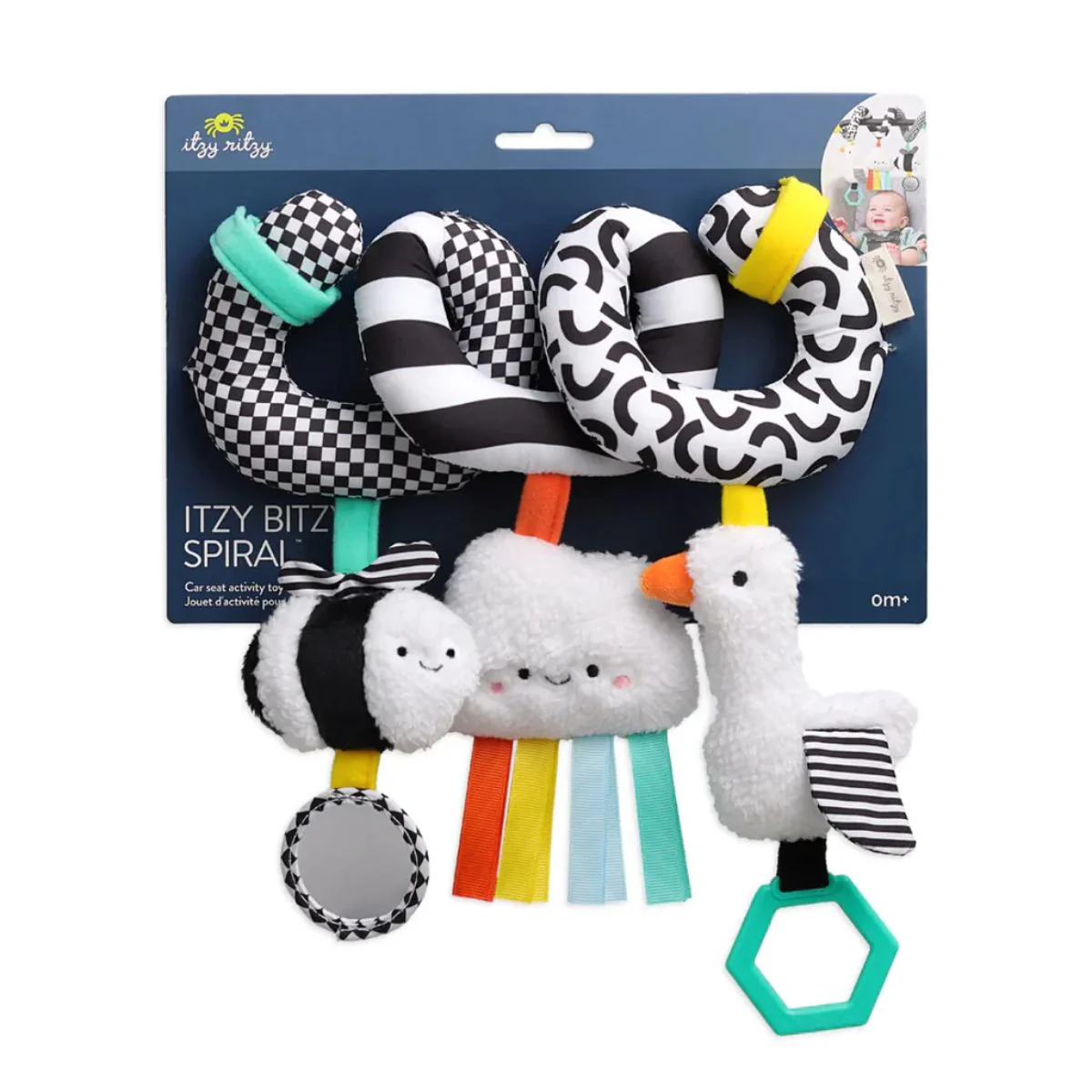 Itzy Ritzy Itzy Bitzy Spiral Car Seat & Stroller Activity Toy - High Contrast - Image 8