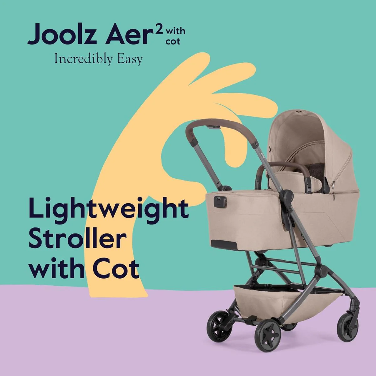 Joolz Aer² Cot - Stone Grey - Image 7