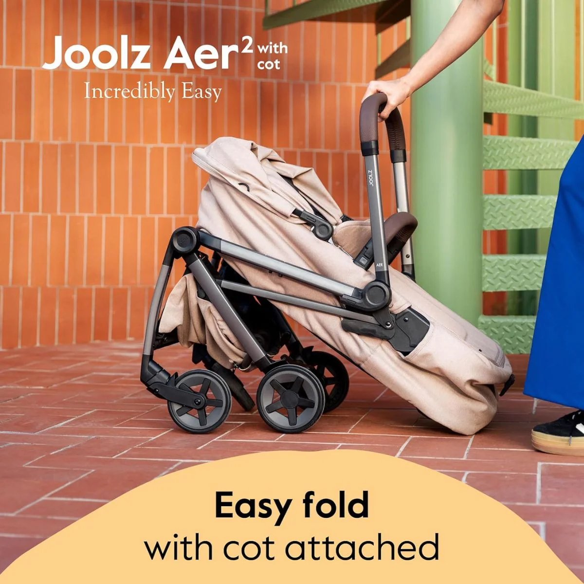 Joolz Aer² Cot - Stone Grey - Image 8