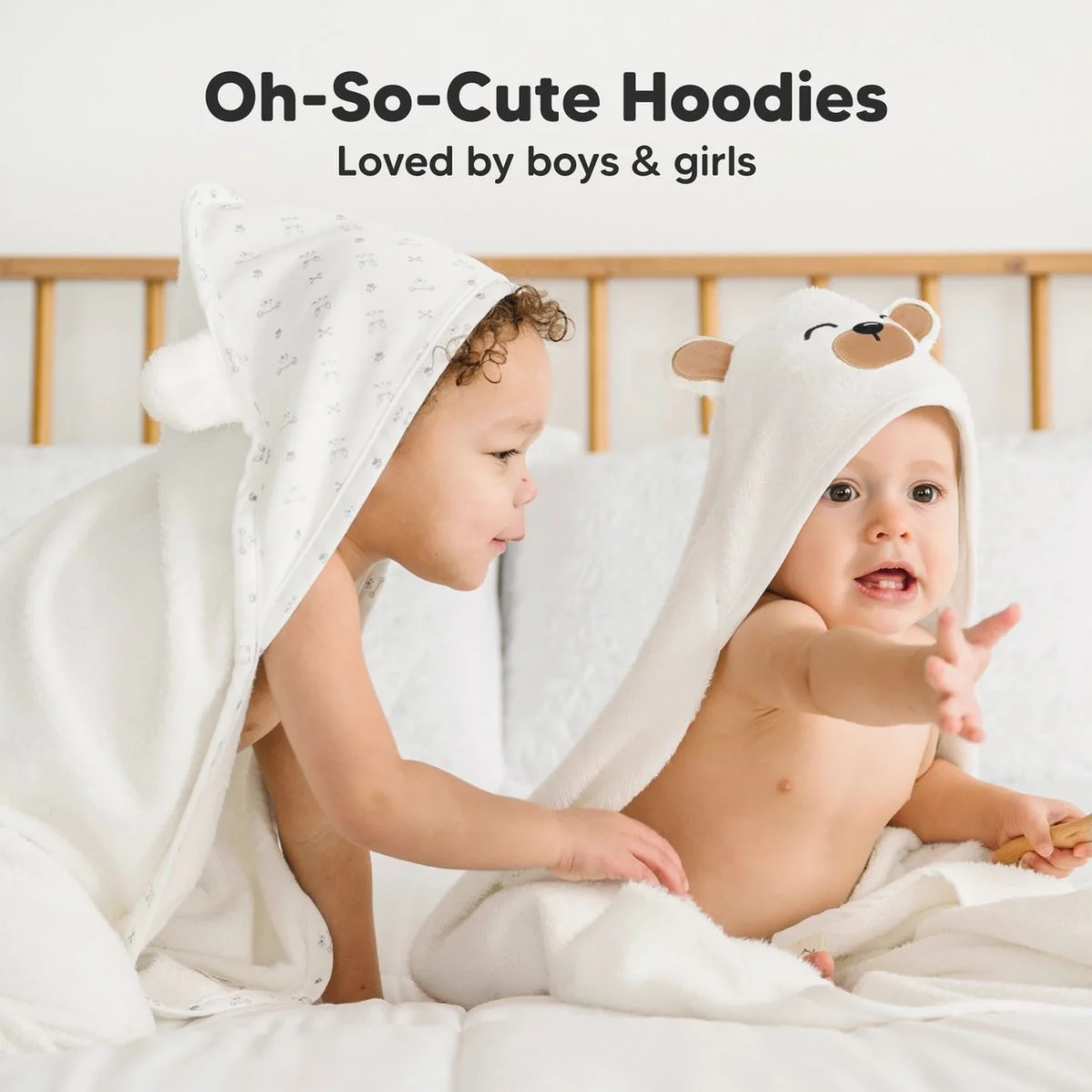 KeaBabies Cuddle Baby Hooded Towel Regular - Grizzly - Image 8