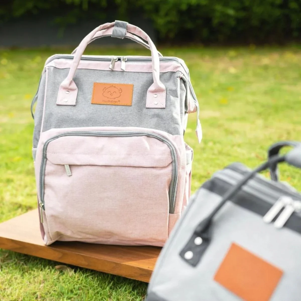 KeaBabies Original Diaper Bag Backpack - Classic Grey - Image 12
