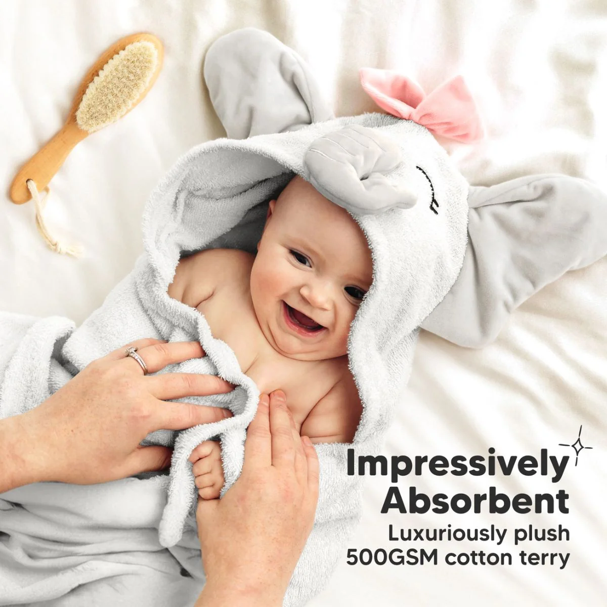 KeaBabies PlayPals Baby Hooded Towel - Ella - Image 6