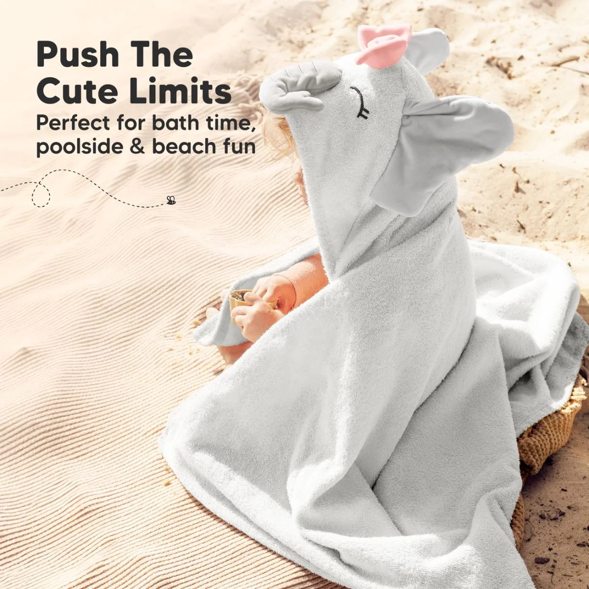 KeaBabies PlayPals Baby Hooded Towel - Ella - Image 7