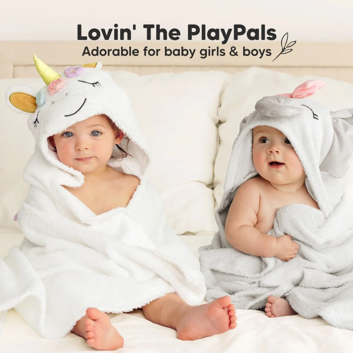 KeaBabies PlayPals Baby Hooded Towel - Ella - Image 9