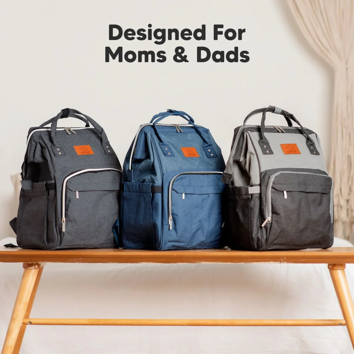 KeaBabies Rove Diaper Backpack - Trendy Black - Image 8