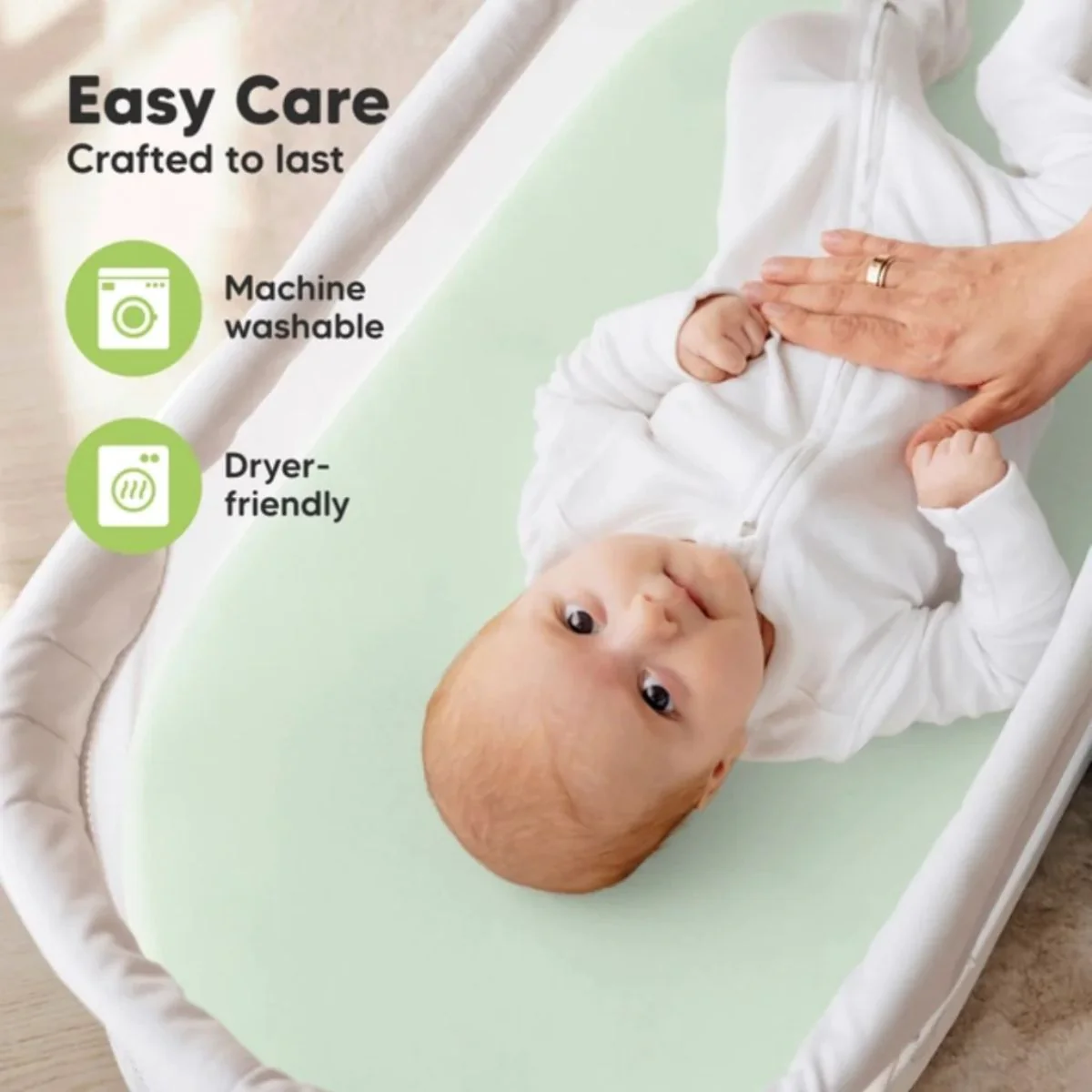 KeaBabies Soothe 2-Pack Fitted Bassinet Sheets Universal - Sange - Image 7