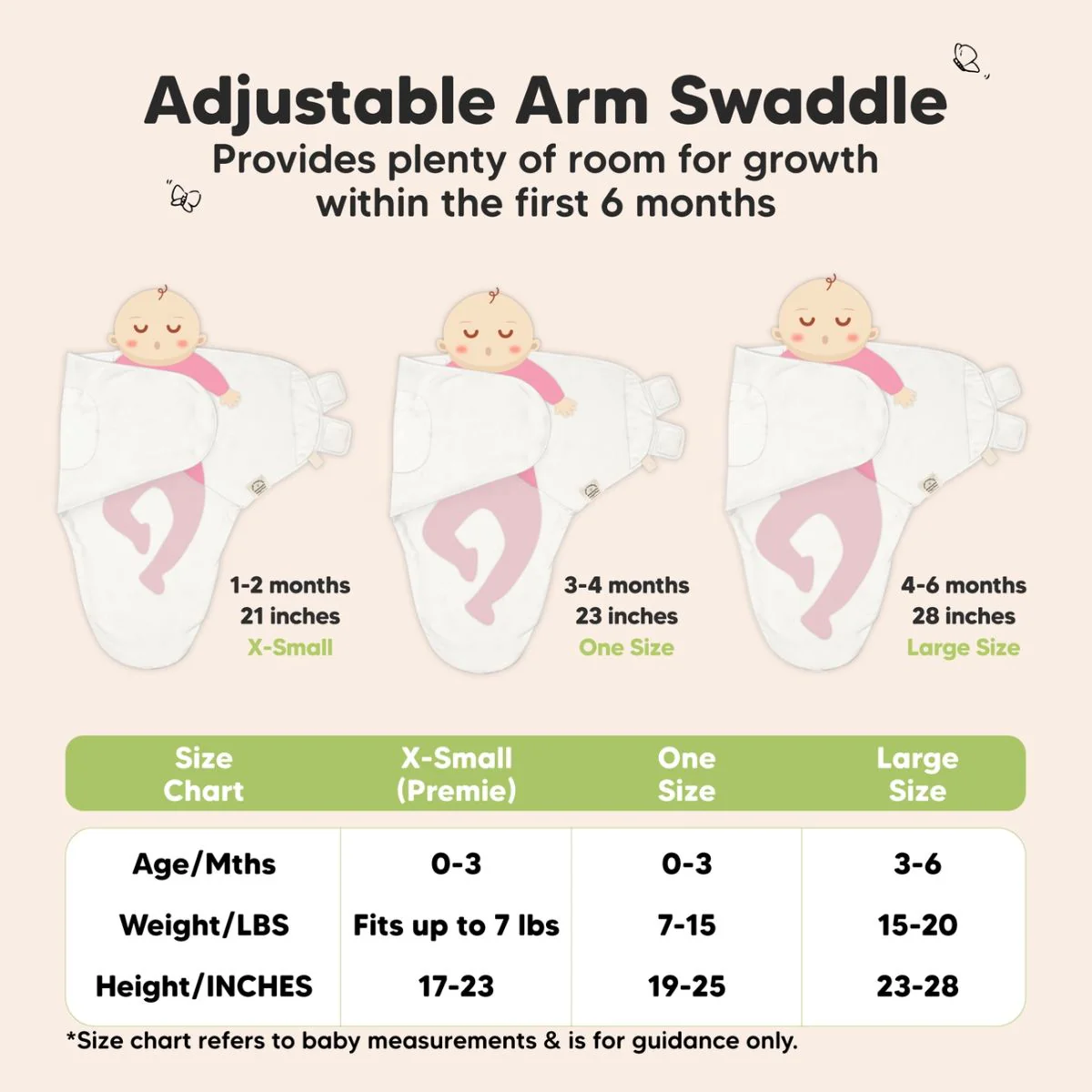 KeaBabies Soothe Swaddle Sack 3 Pack Organic Cotton 0-3M - Soft White - Image 6