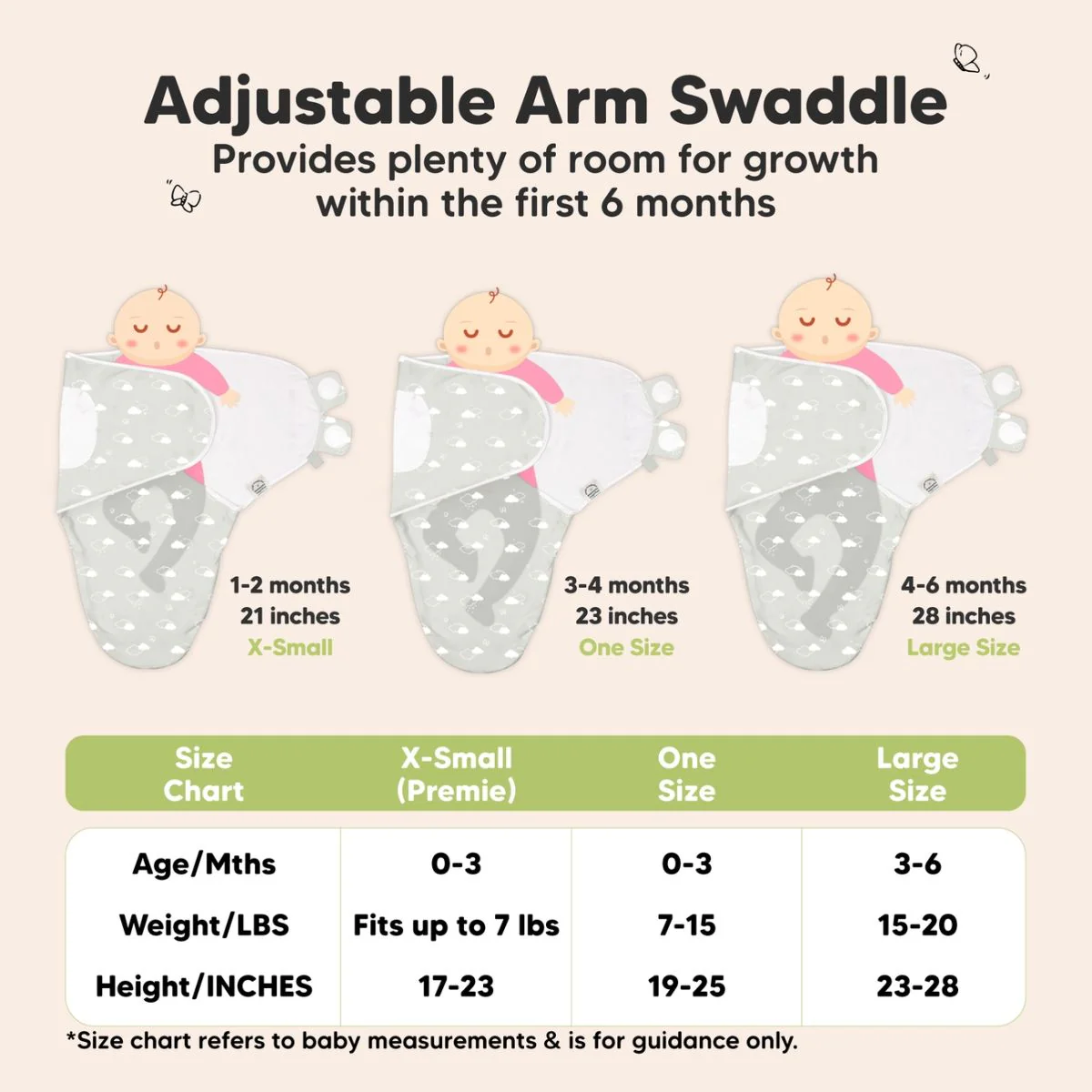 KeaBabies Soothe Swaddle Sack 3 Pack Organic Cotton - Aspire - Image 8