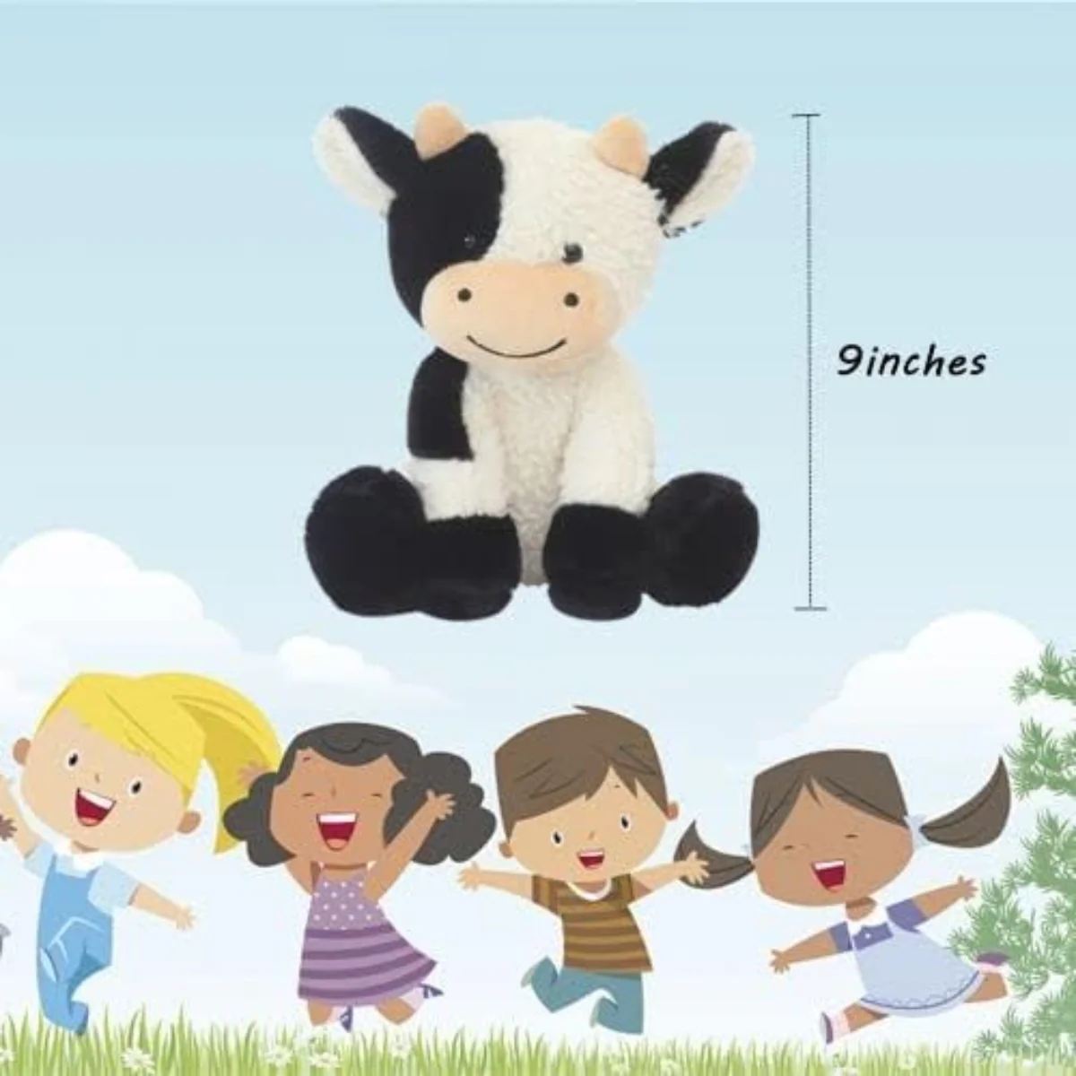 Kelly Toys 9 inches Stuffed Animal - Cow - Image 4