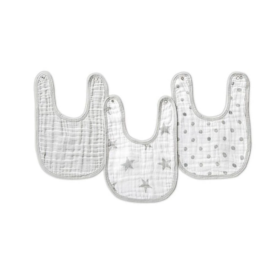 Aden + Anais Bibs Grey, 3-Pack