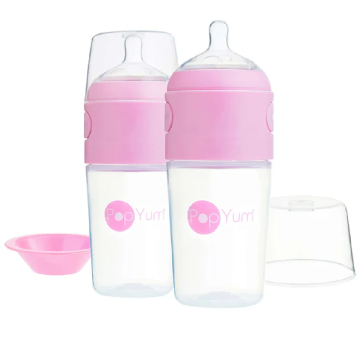 Popyum Anti-Colic Formula Making Baby Bottle 2Pk, 9 Oz - Pastel Pink - Image 8
