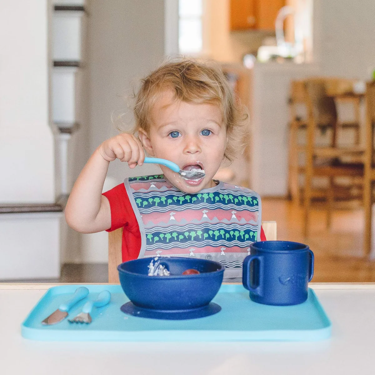 Green Sprouts Learning Cup Made From Silicone - Navy - Image 6