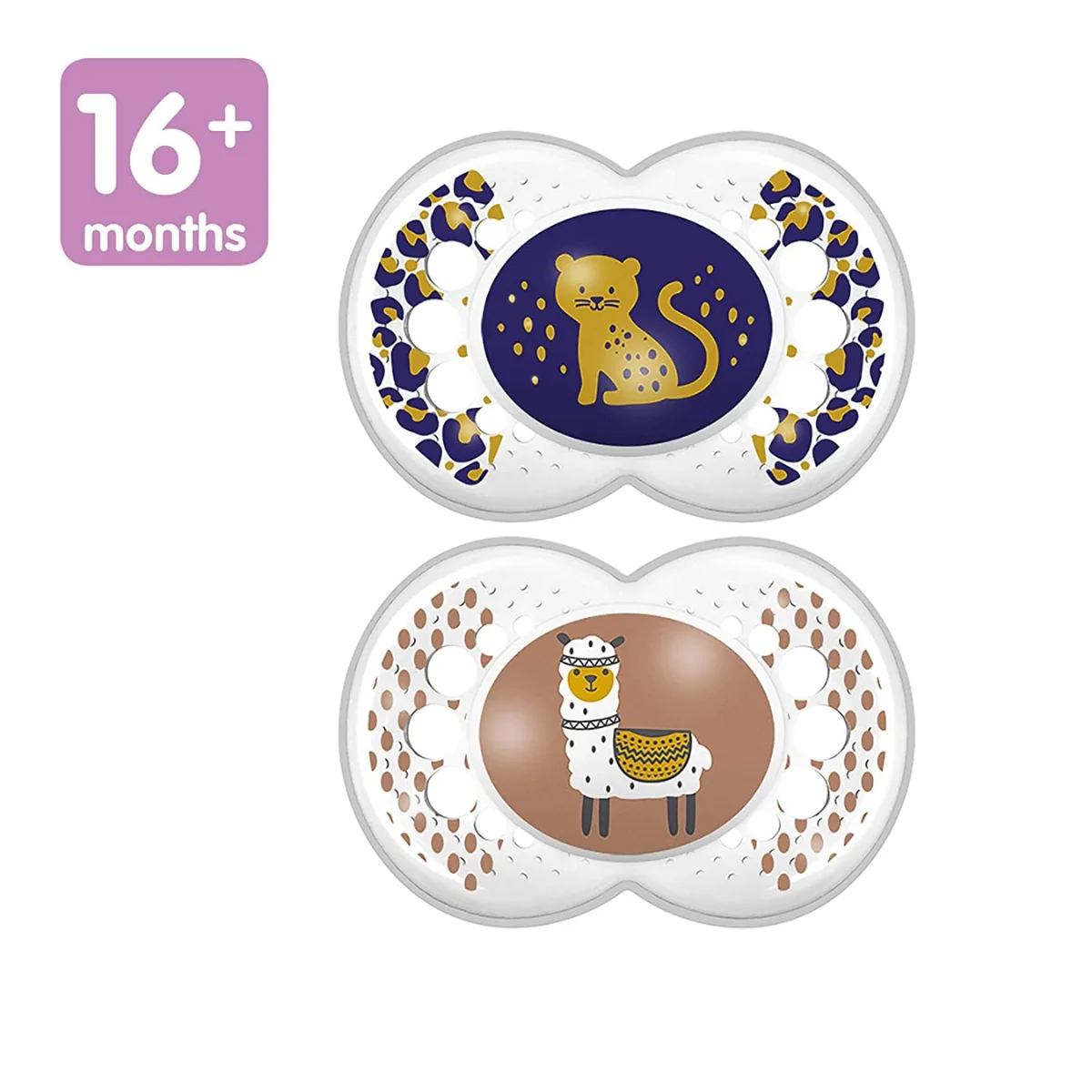 Mam Air Night & Day Pacifiers, 16M, 2 pack - Lamb - Image 2