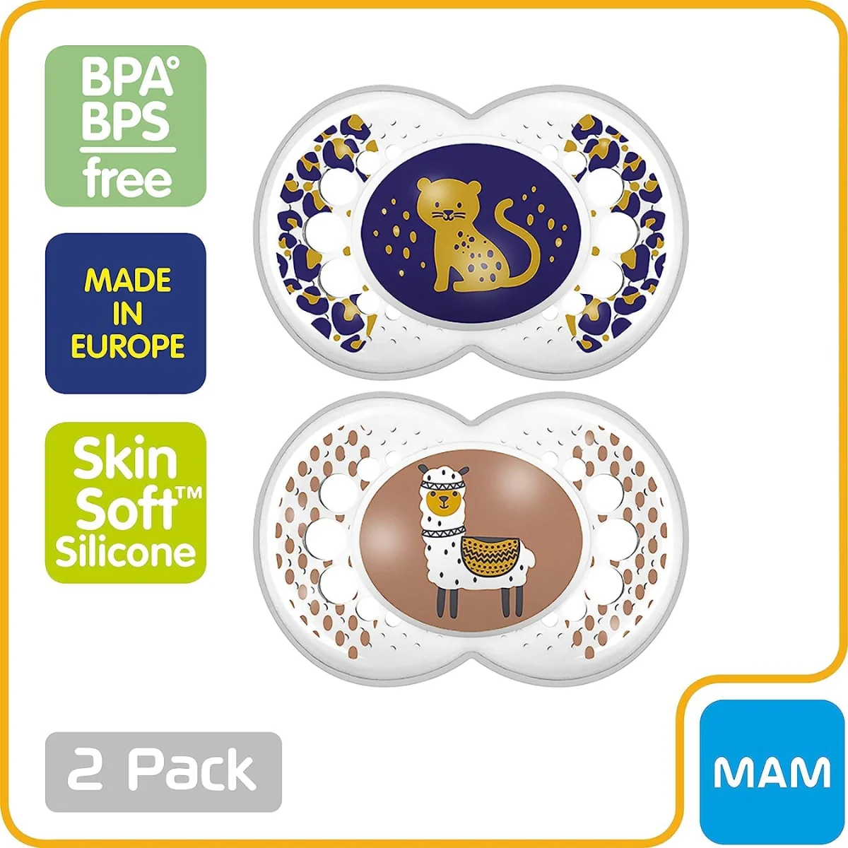 Mam Air Night & Day Pacifiers, 16M, 2 pack - Lamb - Image 3