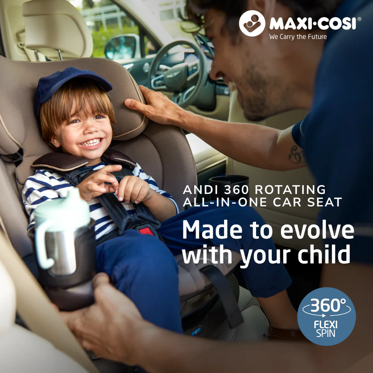 Maxi-Cosi Andi 360 Rotating All-in-One Convertible Car Seat - Escargot - Image 3