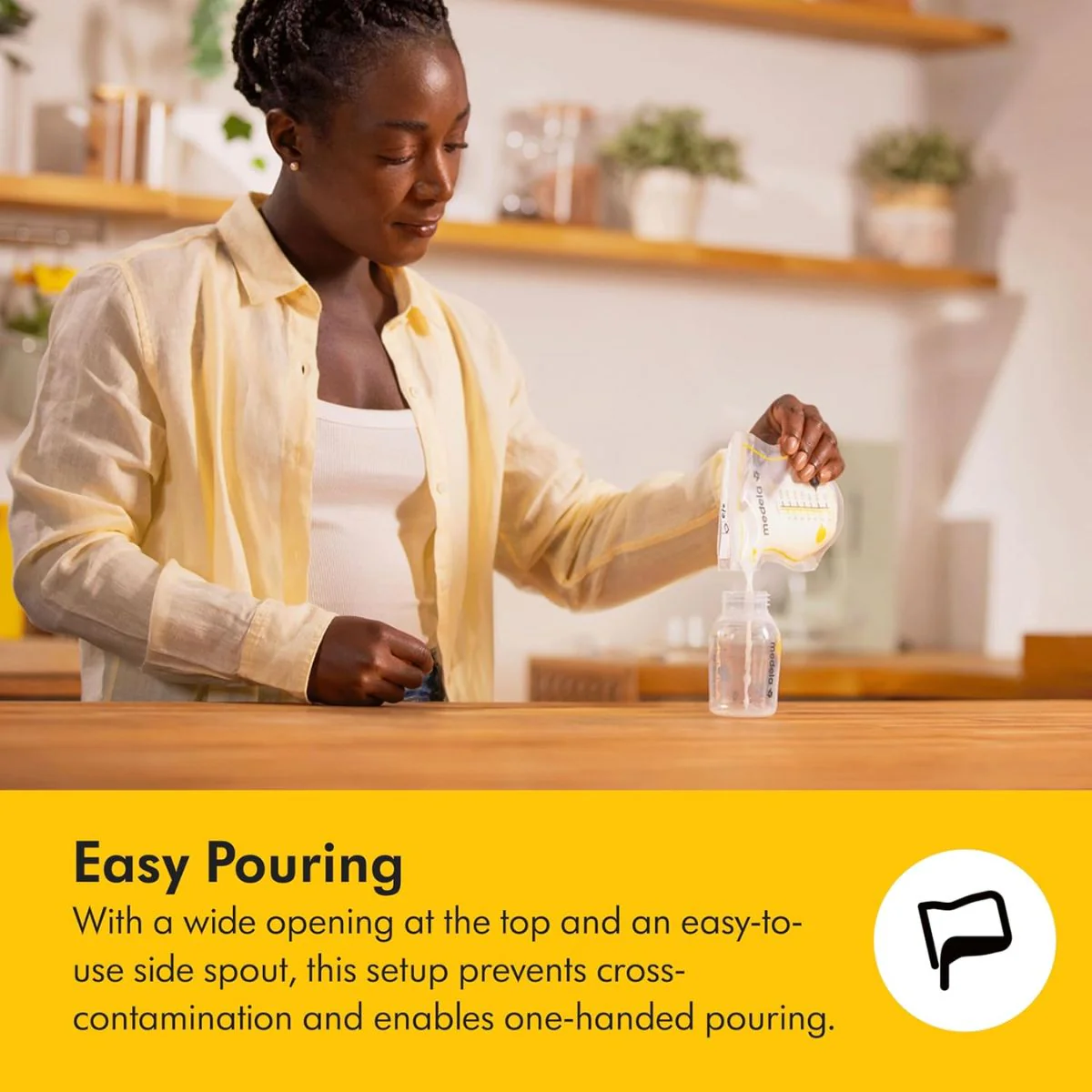 Medela Easy Pour Breast Milk Storage Bags - 100 Count/7oz - Image 6