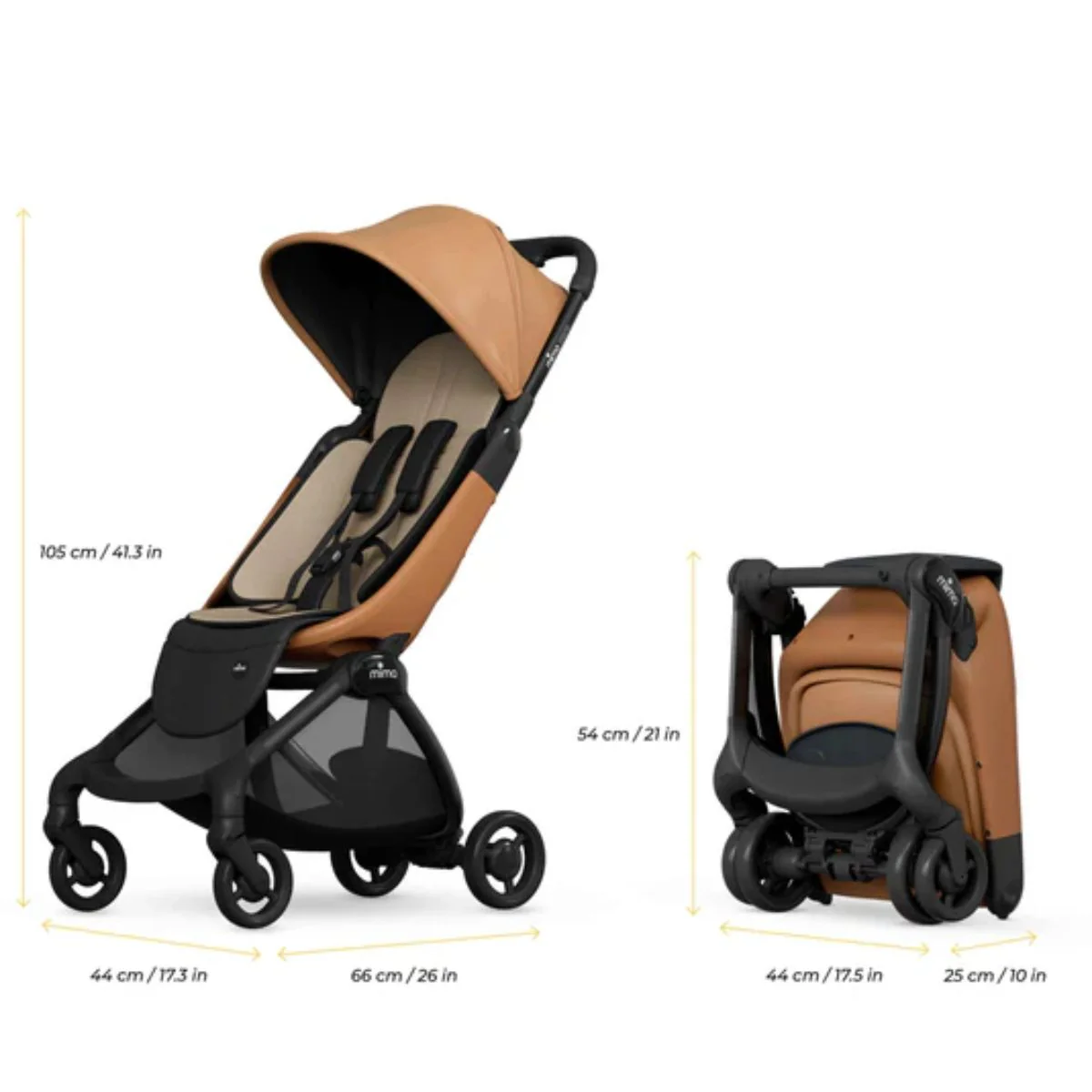Mima Miro Stroller - Mocha Cream - Image 6