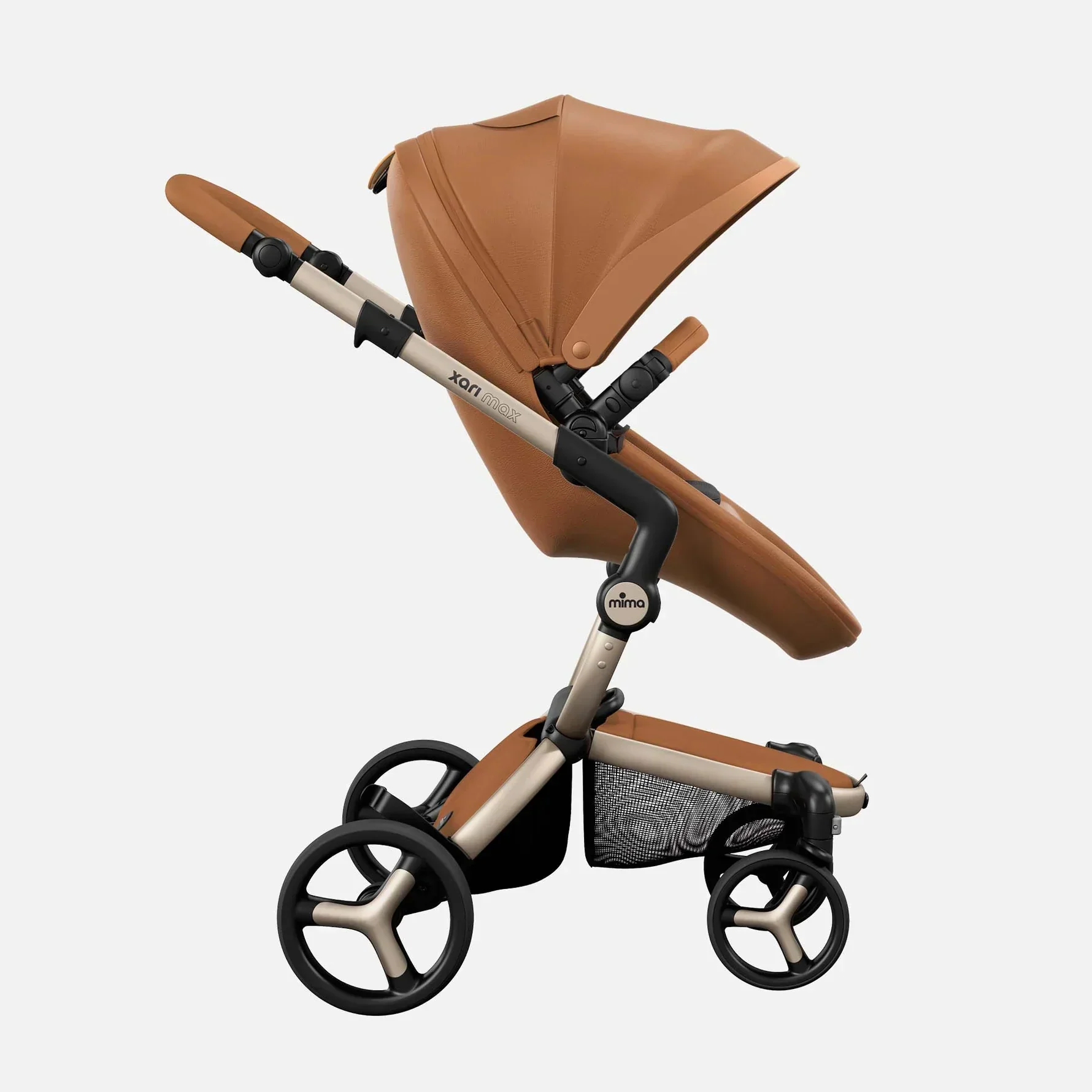 Mima Xari Max Stroller – Black/Camel/Champagne - Image 3