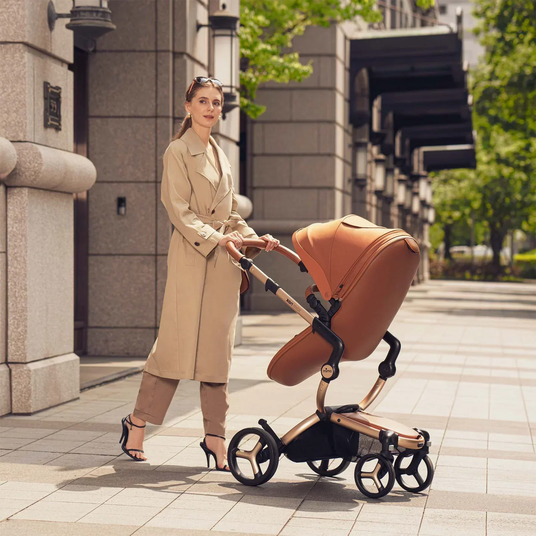 Mima Xari Max Stroller – Black/Camel/Champagne - Image 6
