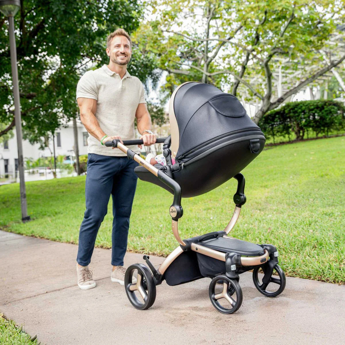 Mima Xari Max Stroller Special Edition - Black/Gold - Image 8