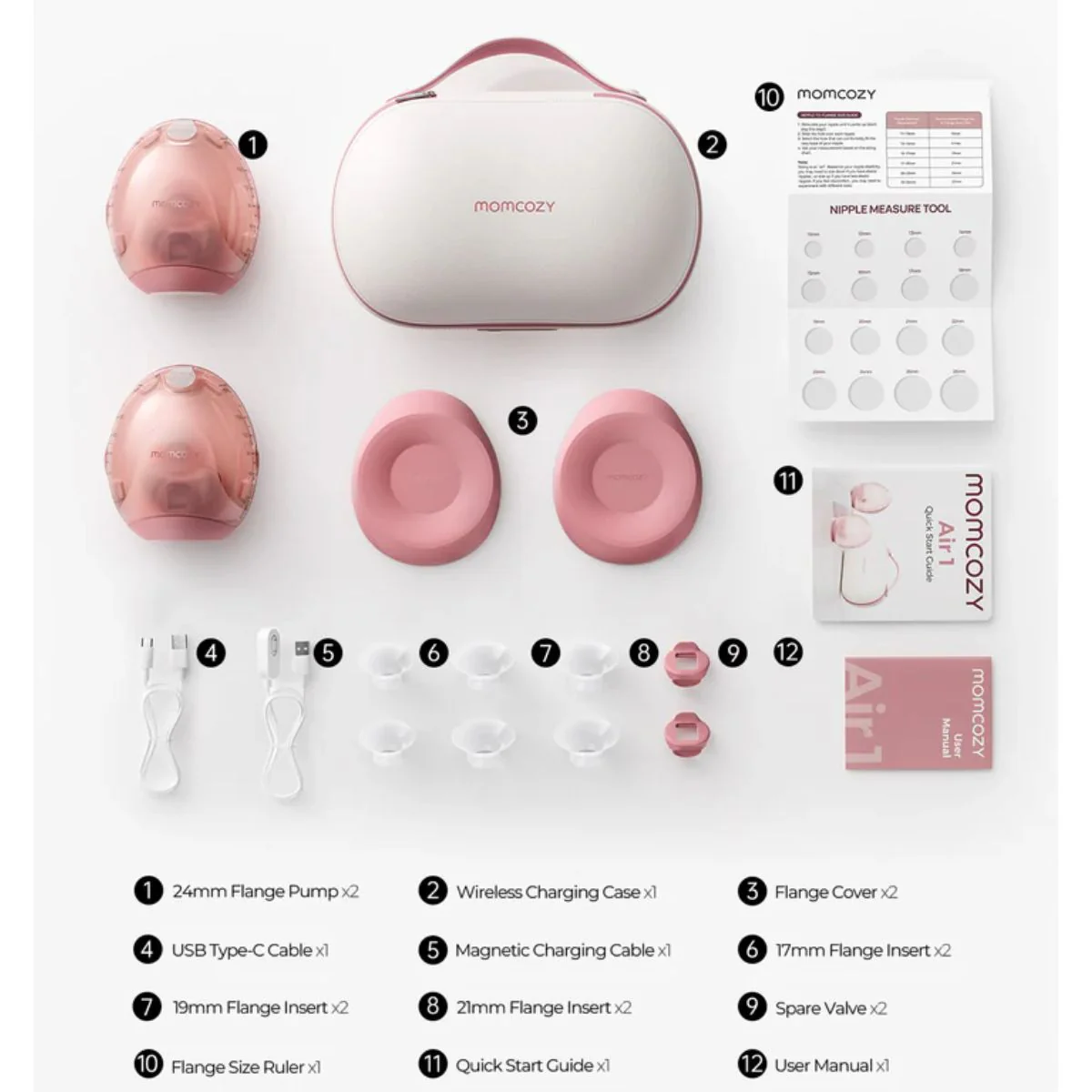 Momcozy Air 1 Ultra Slim Wireless Electric Double Breast Pump - Image 12