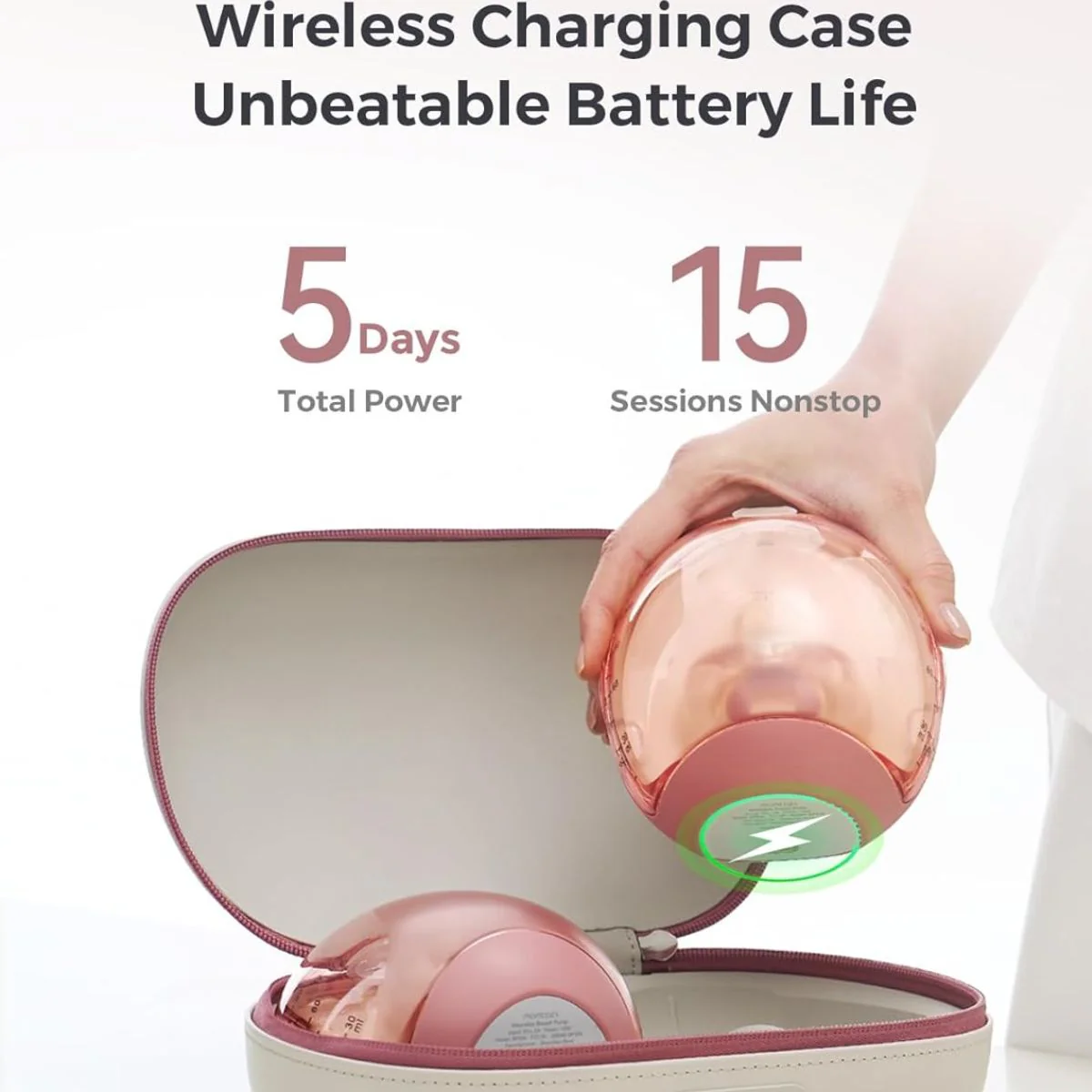 Momcozy Air 1 Ultra Slim Wireless Electric Double Breast Pump - Image 8
