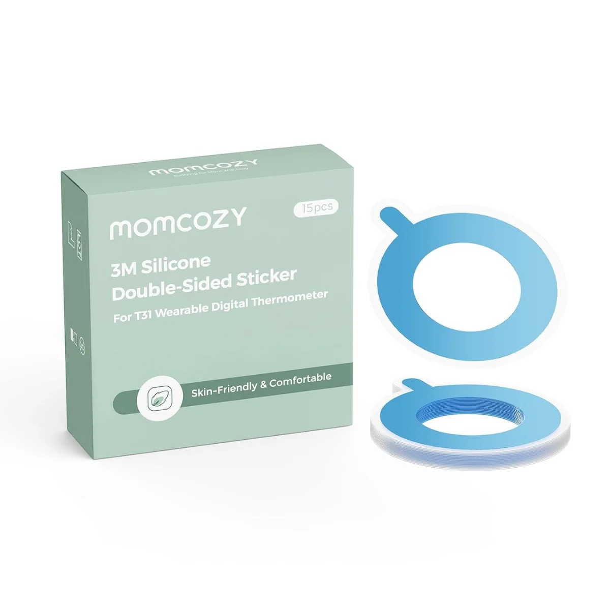 Momcozy Replacement Adhesive Stickers Smart Digital Baby Thermometer – 15 Pack - Image 5