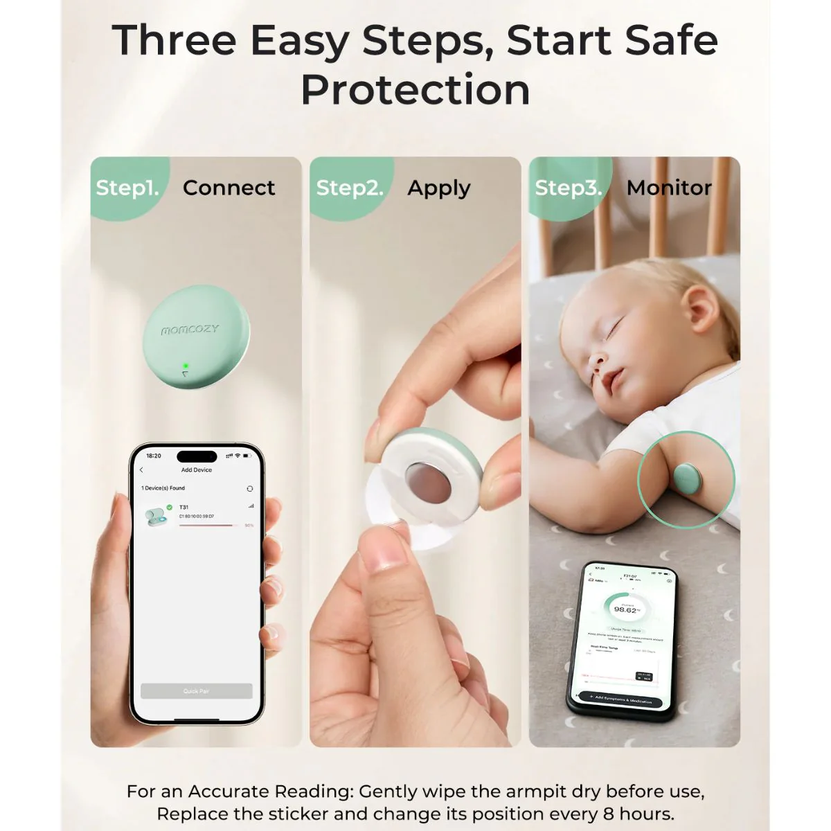 Momcozy Smart Digital Baby Thermometer with App - Image 6