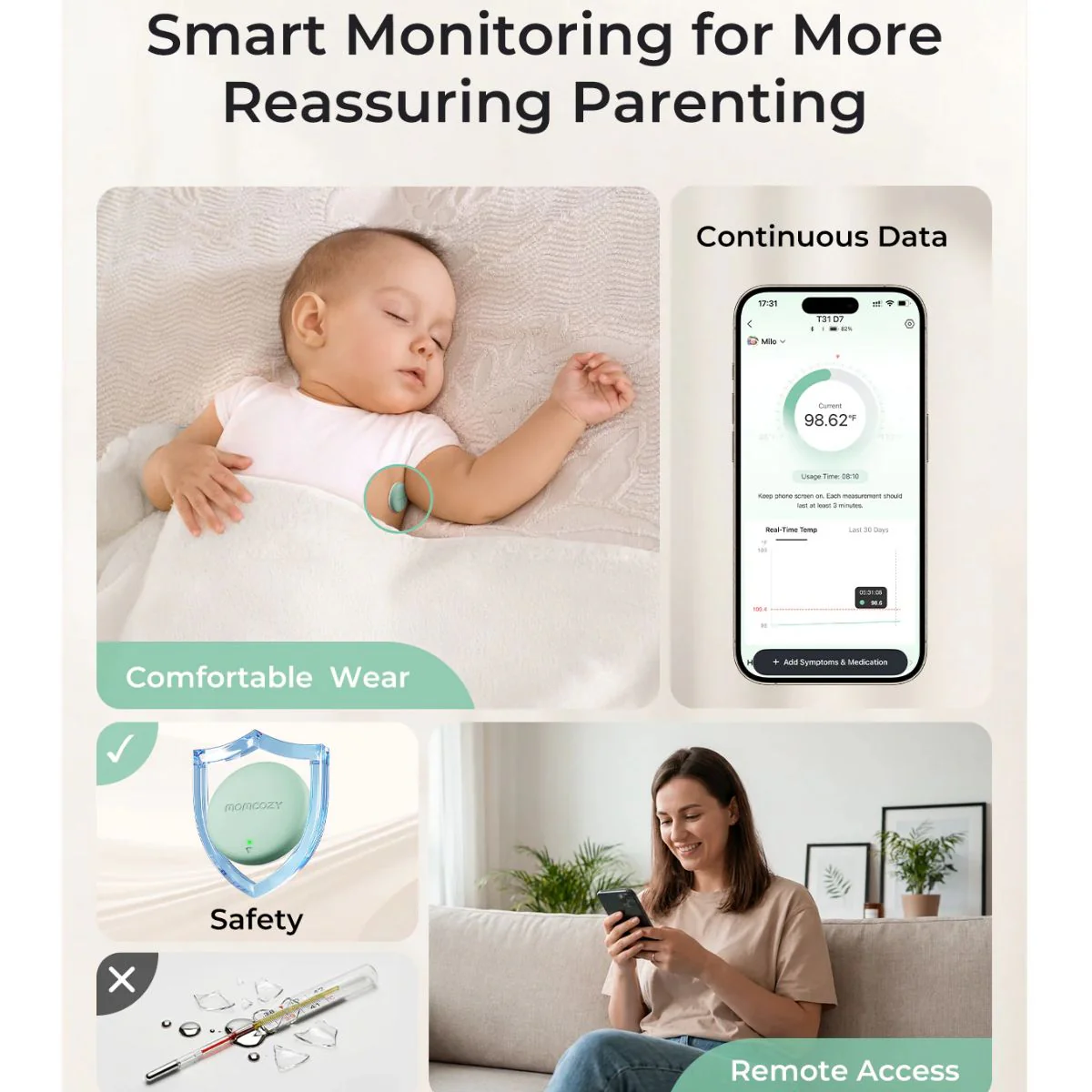 Momcozy Smart Digital Baby Thermometer with App - Image 8