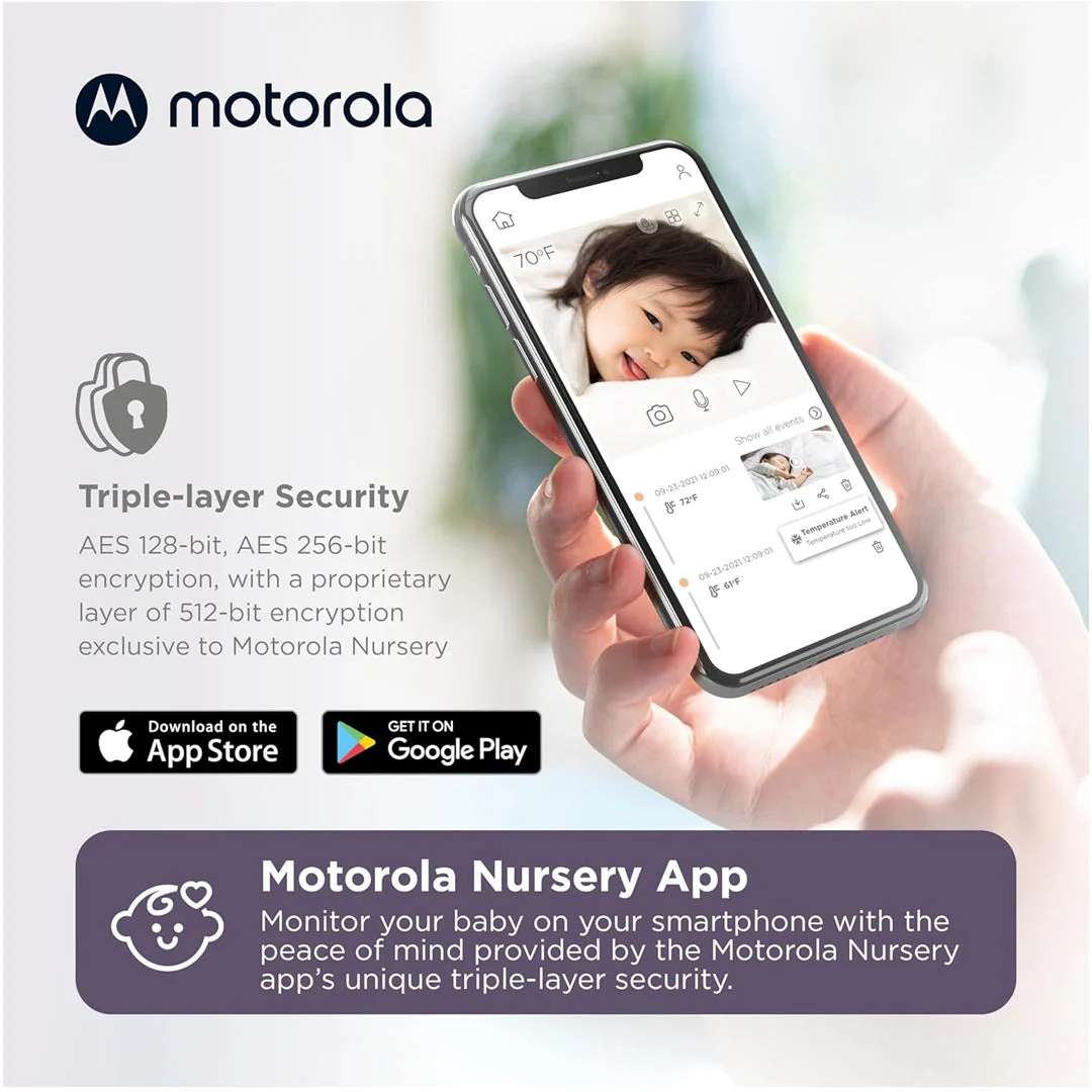 Motorola Baby Monitor PIP1610 HD Connect 5" WiFi Video Baby Monitor with Camera - Image 5