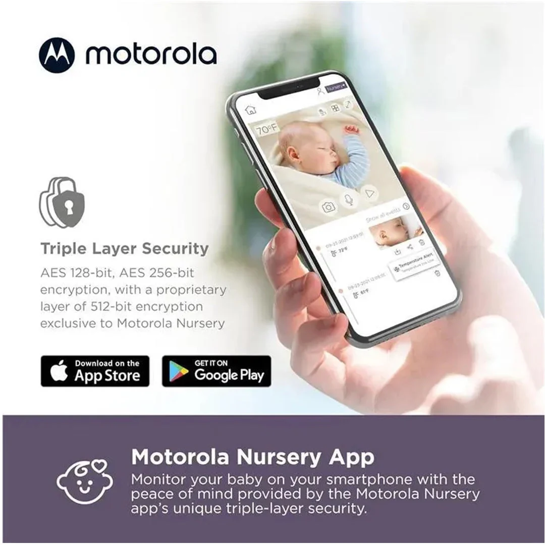 Motorola Baby Monitor VM85 Indoor WiFi Video with Camera & Mood Light - Image 4
