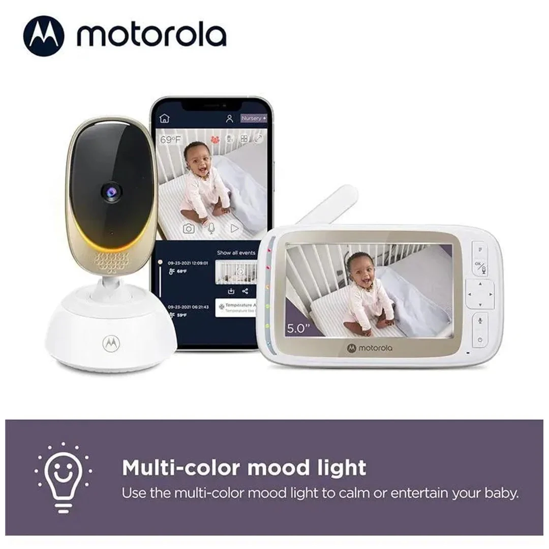 Motorola Baby Monitor VM85 Indoor WiFi Video with Camera & Mood Light - Image 5