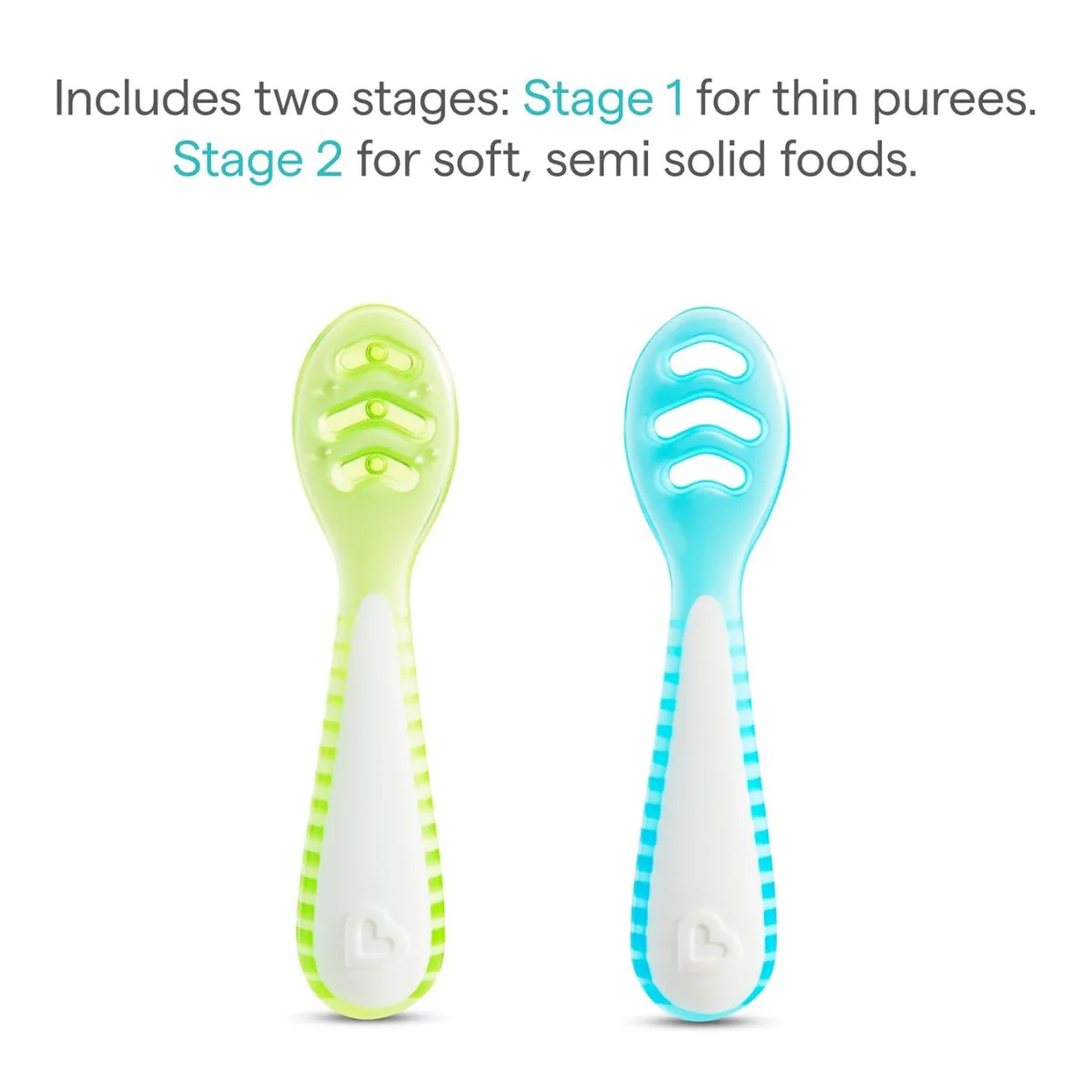 Munchkin Gentle Dip Multistage First Spoons - Blue/Green - Image 4