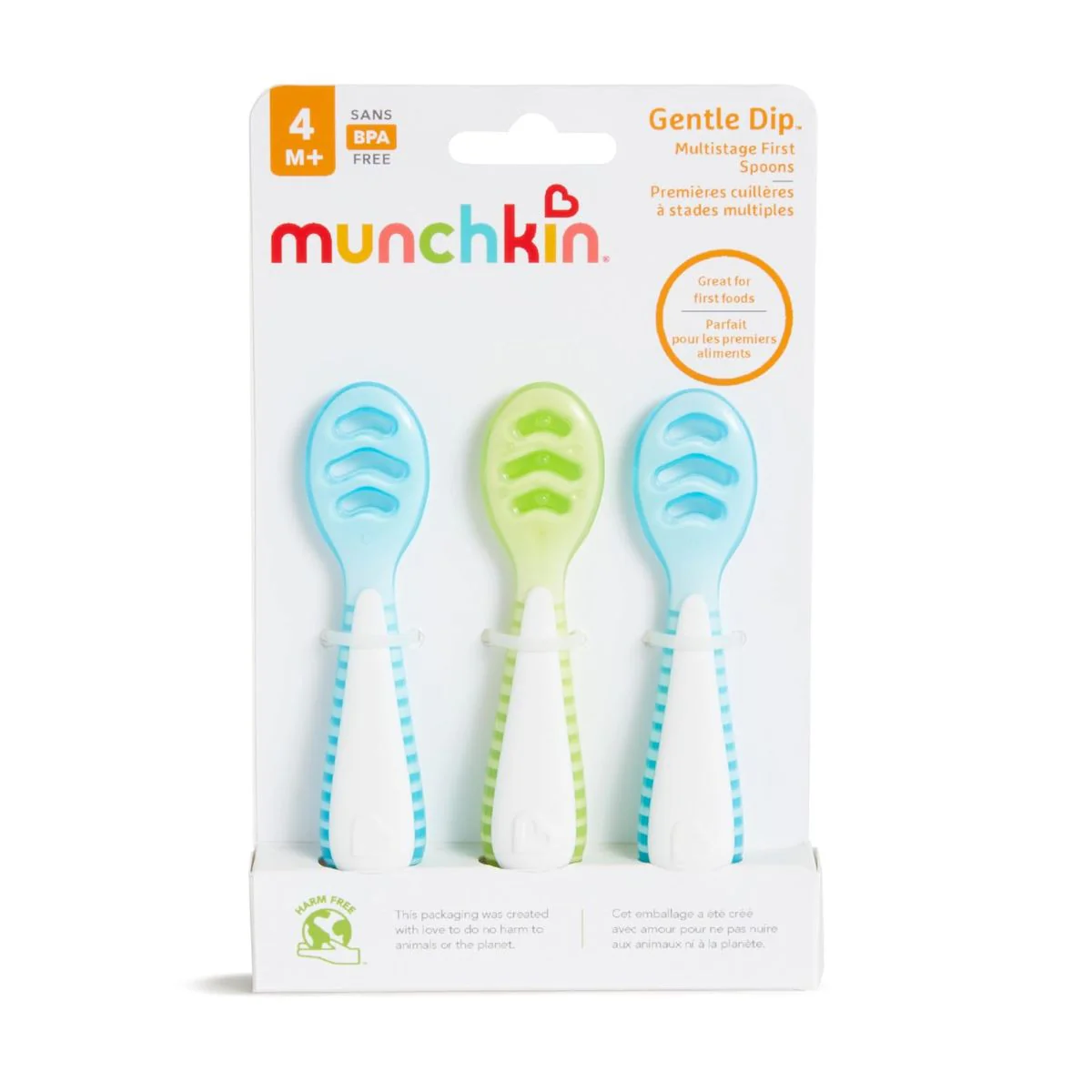 Munchkin Gentle Dip Multistage First Spoons - Blue/Green - Image 7