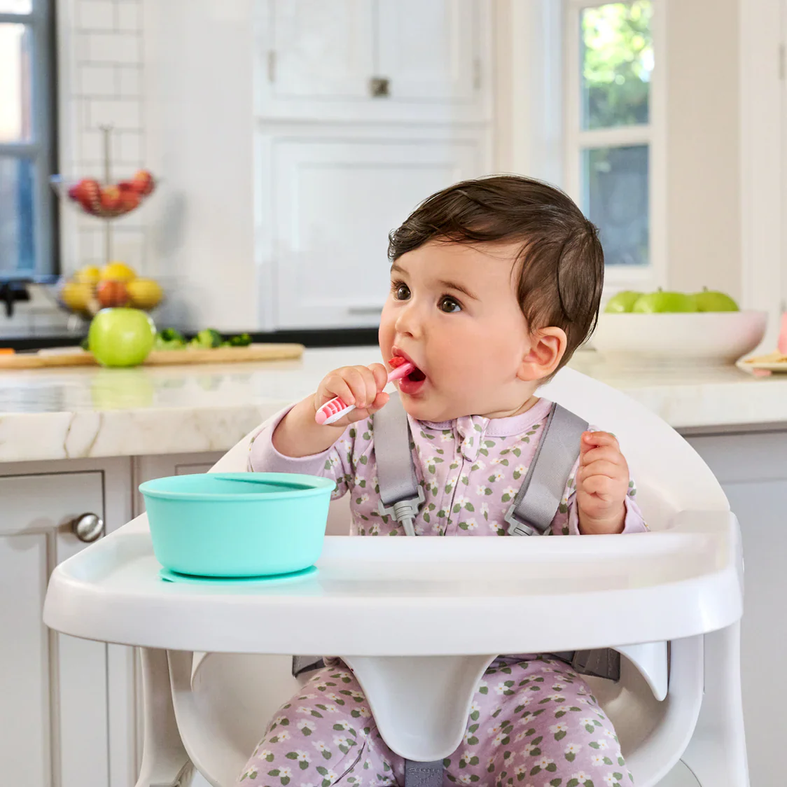 Munchkin Gentle Dip Multistage First Spoons Pink/Purple - Image 3