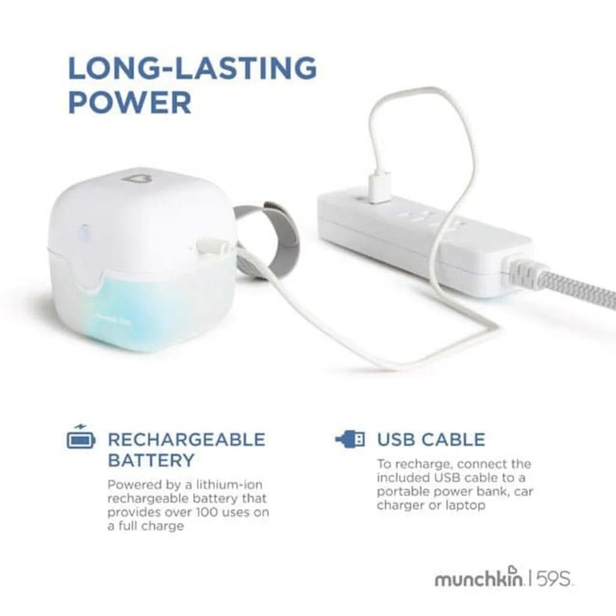 Munchkin Mini Sterilizer Plus Rechargeable Battery Portable UV - Image 3
