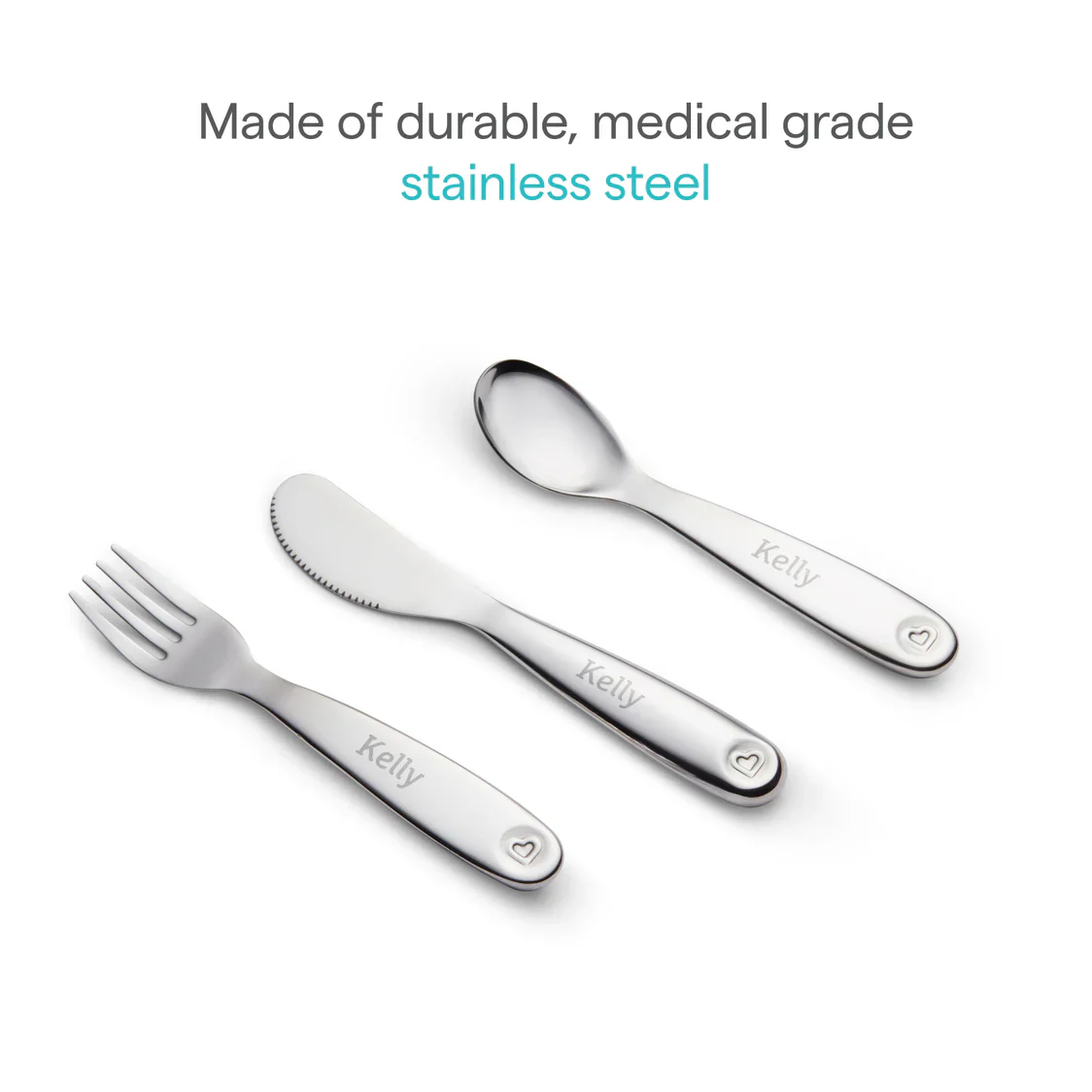Munchkin Polish Stainless Steel Utensil Set - Image 3