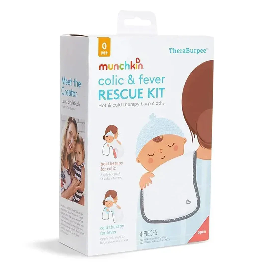 Munchkin Theraburpee Colic & Fever Rescue Kit, Hot & Cold Therapy Burp Cloths - Image 2