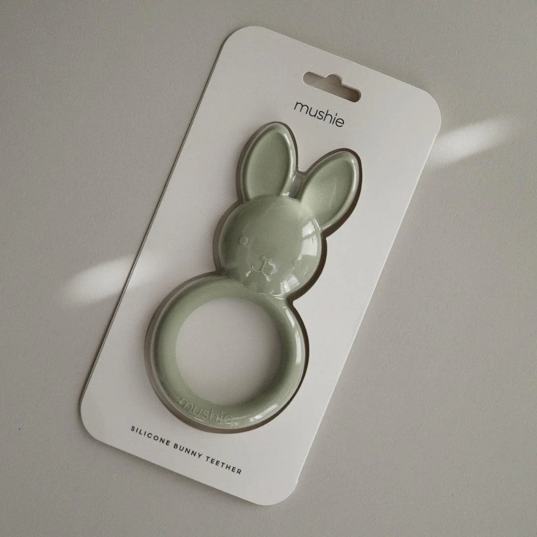 Mushie Bunny Teether Sage - Image 6