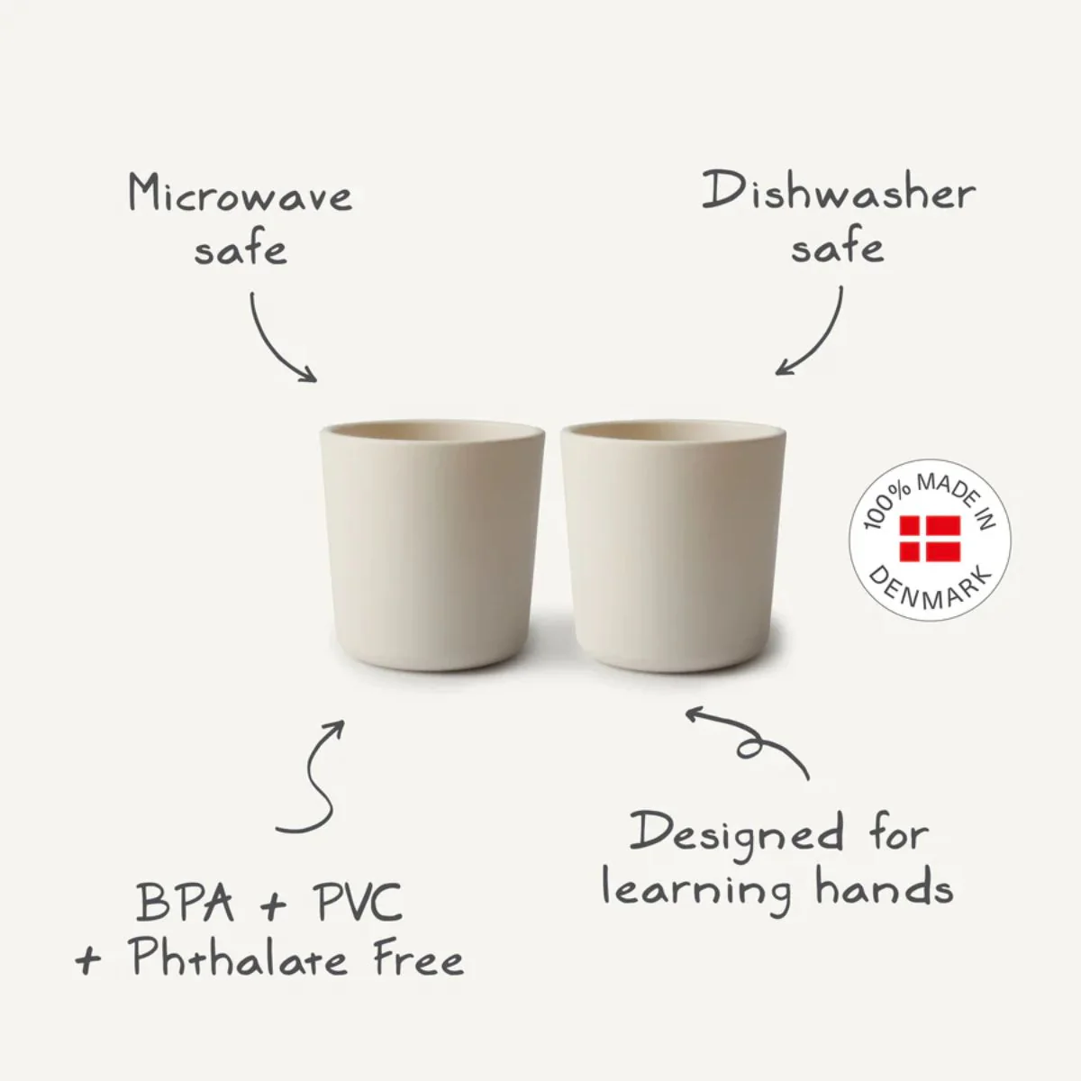 Mushie Dinnerware Cup Set Of 2 - Ivory - Image 3