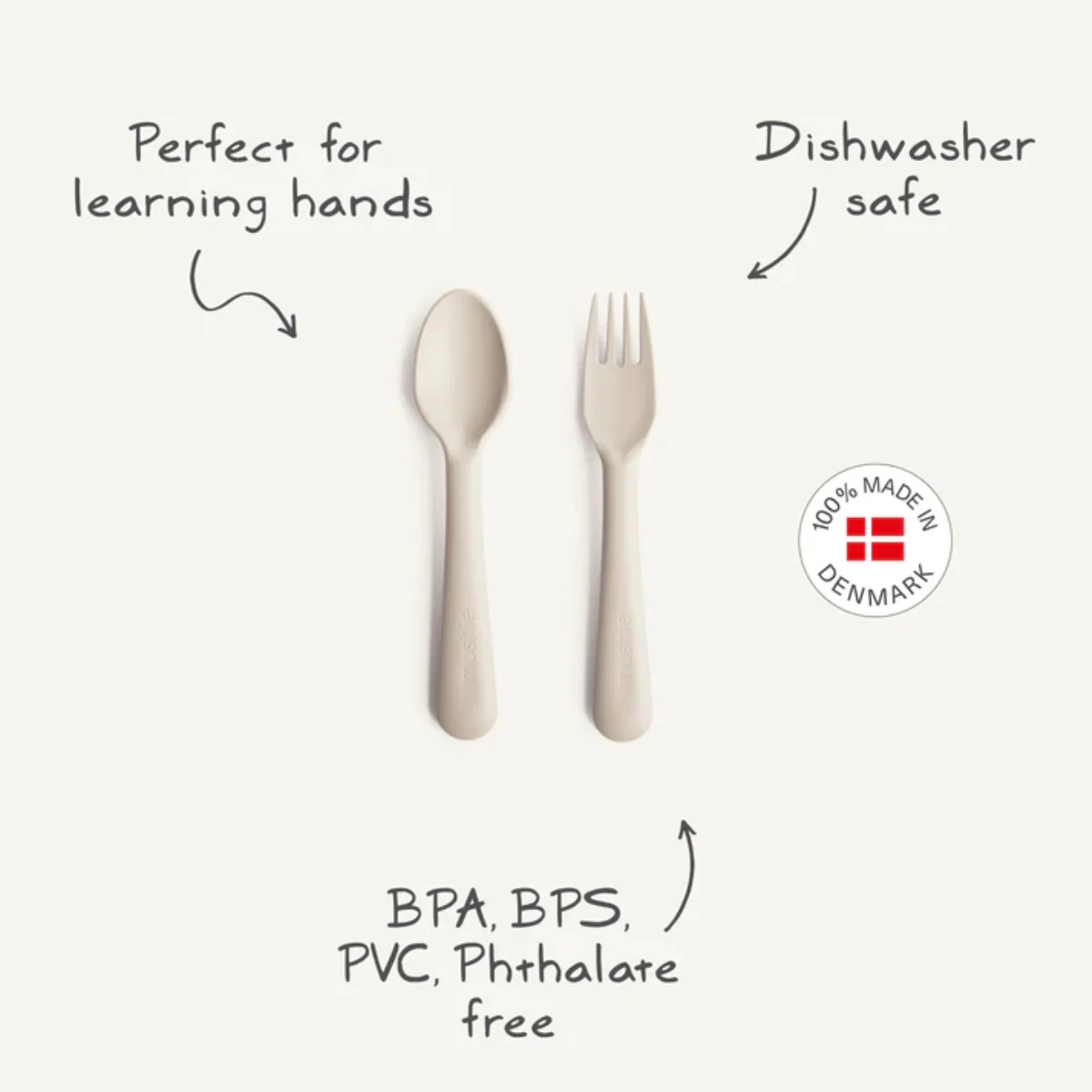 Mushie Fork and Spoon Set - Powder Blue - Image 3