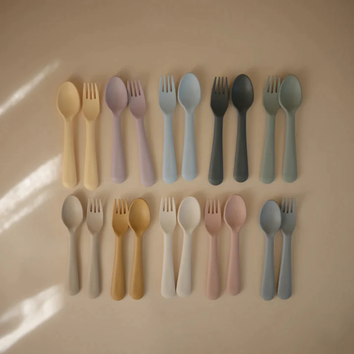 Mushie Fork and Spoon Set - Sage - Image 5